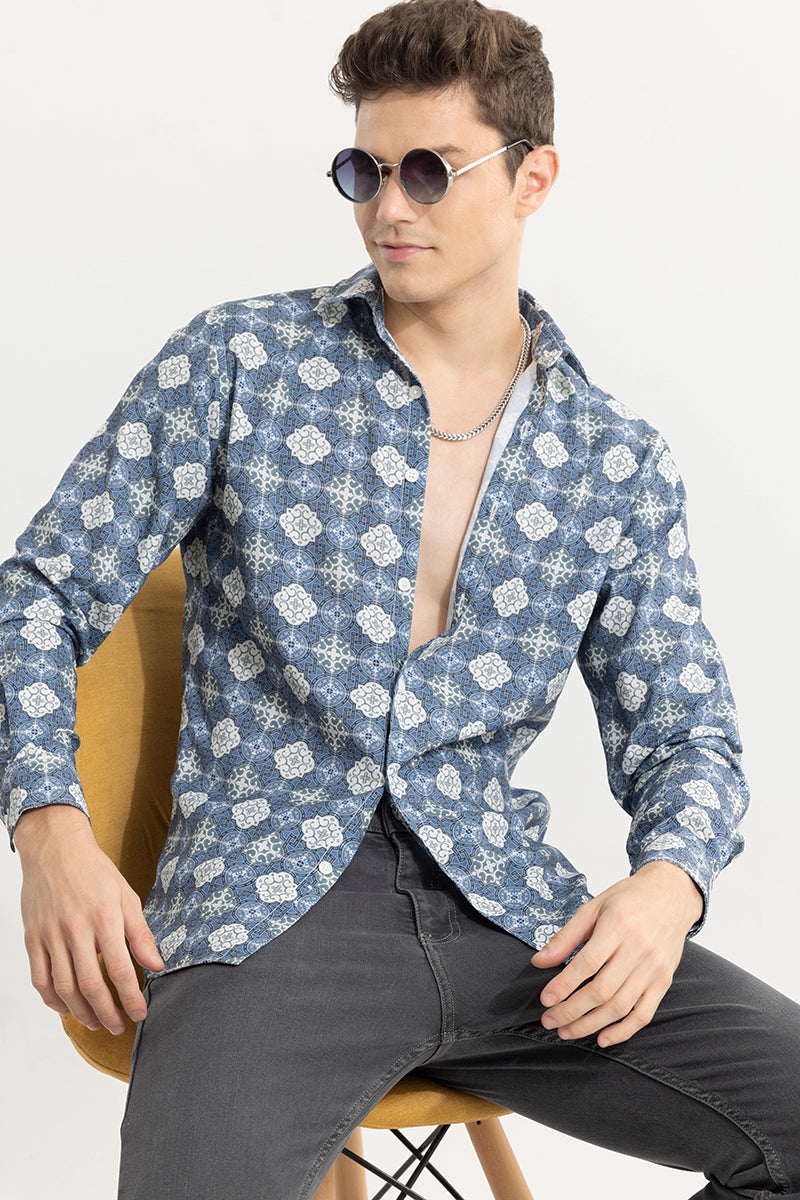 SNITCH Element Motif Blue Shirt
