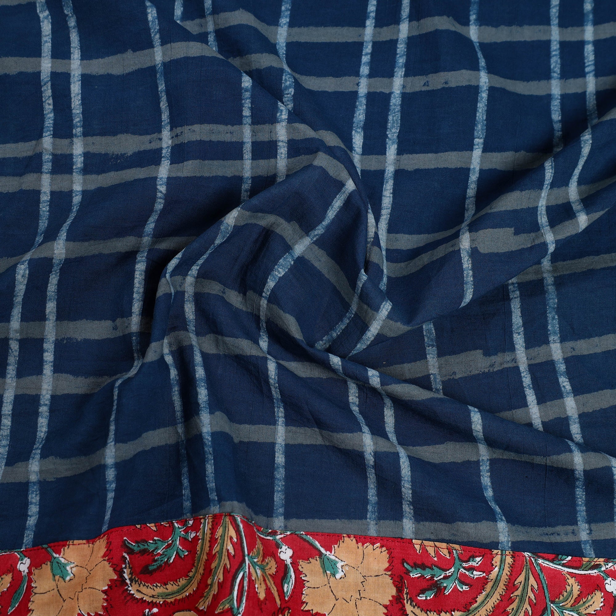 NOORI BAZAR Blue - Block Printed Cotton Akola Blouse Piece 12 - view 2