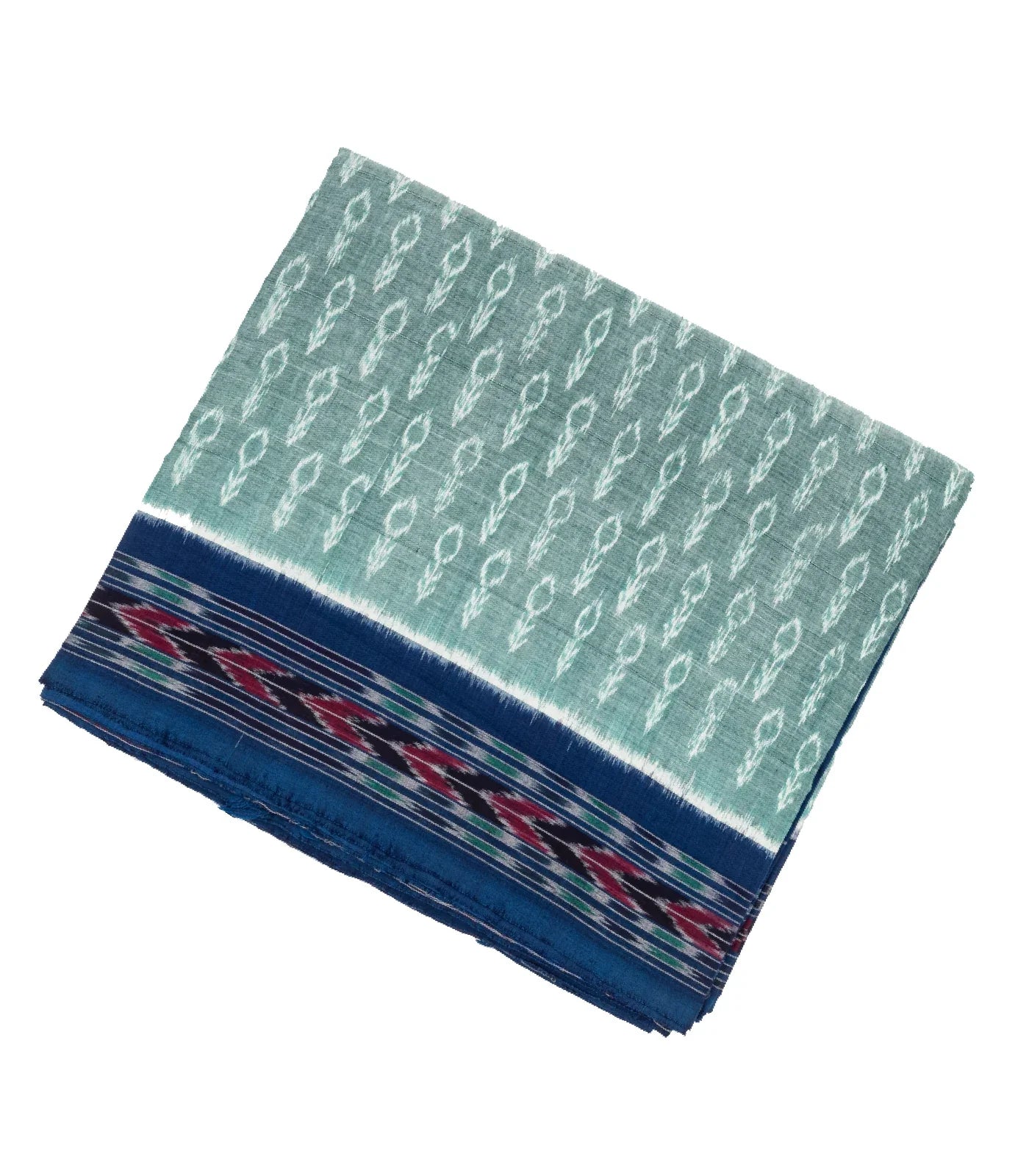 RmKV Shadow Green Orissa Cotton Saree With Tie & Dye Motifs