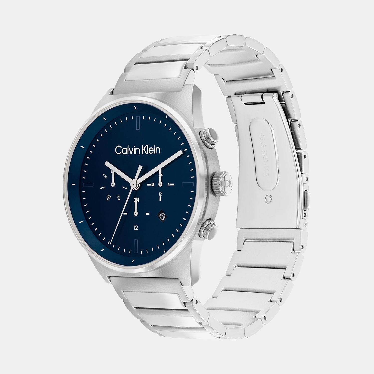 Calvin Klein Ck Impressive Men Quartz Blue Dial Chronograph Stainless Steel Watch 25200293 - view 2