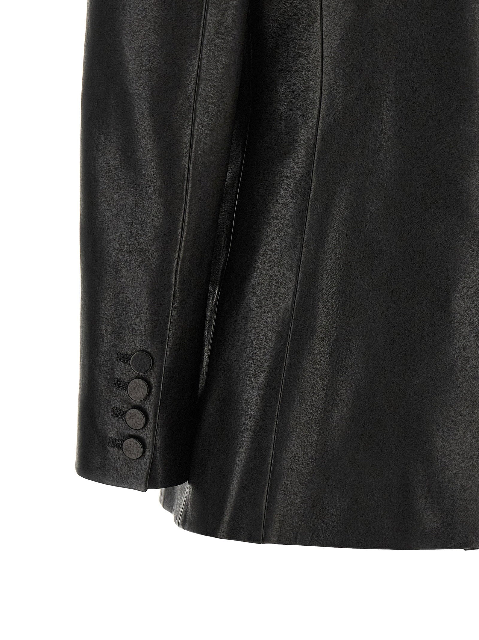 Balmain Leather Blazer - view 4