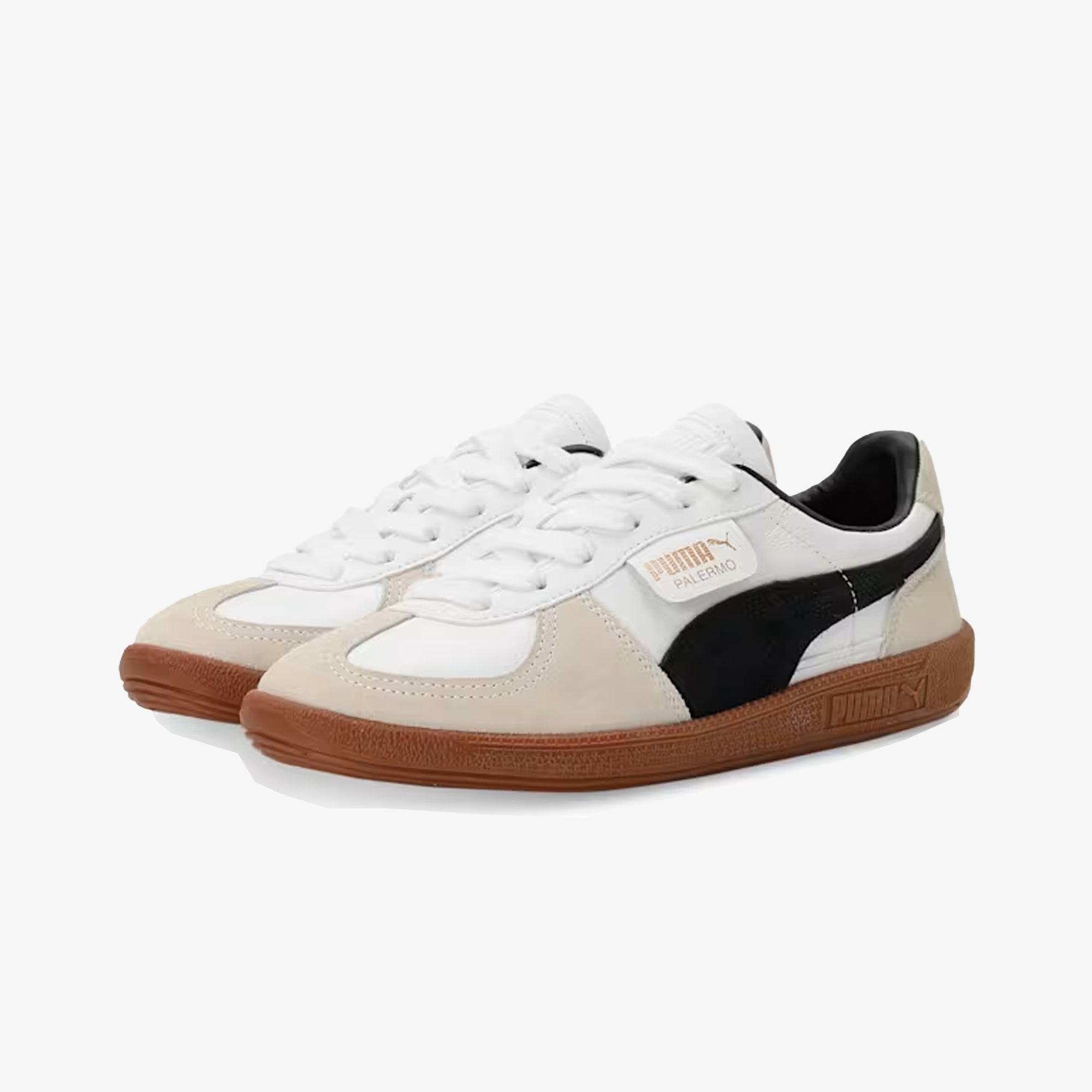 Puma | Palermo Lth { Puma White-vapor Gray-gum - view 3