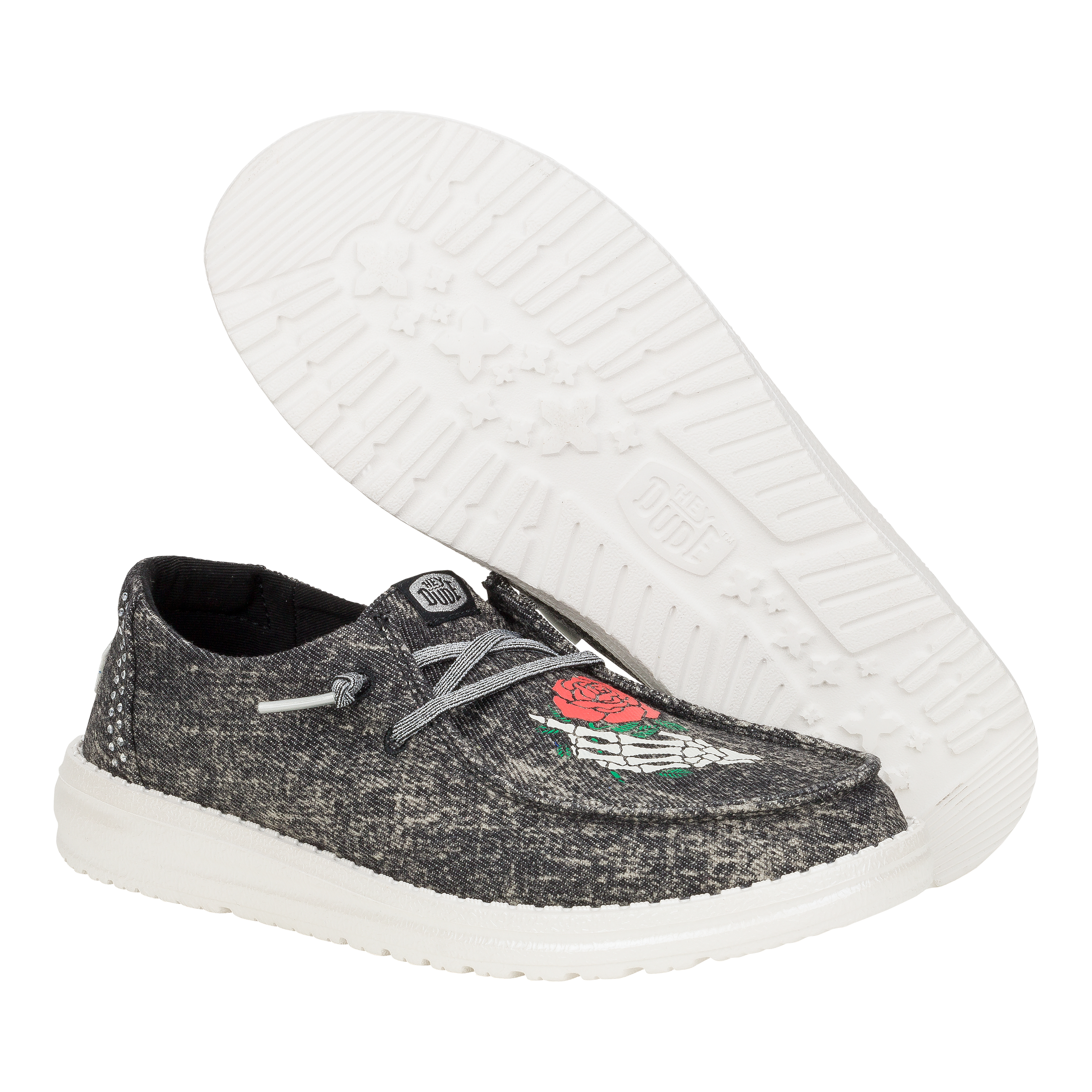 HEYDUDE shoes Wendy Til Death Do Us Party - Black/Red - view 3