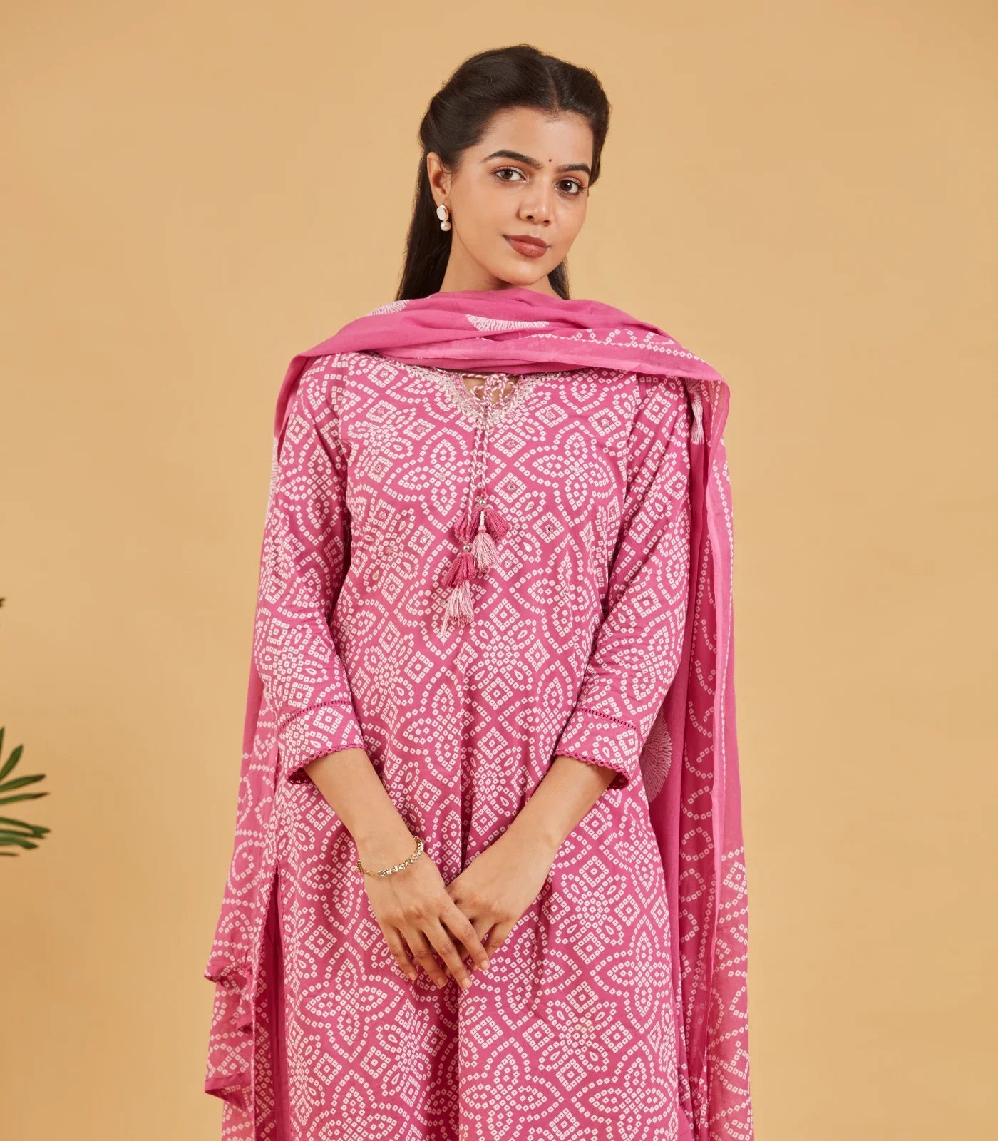RmKV Berry Pink Printed Kurta Set - view 3