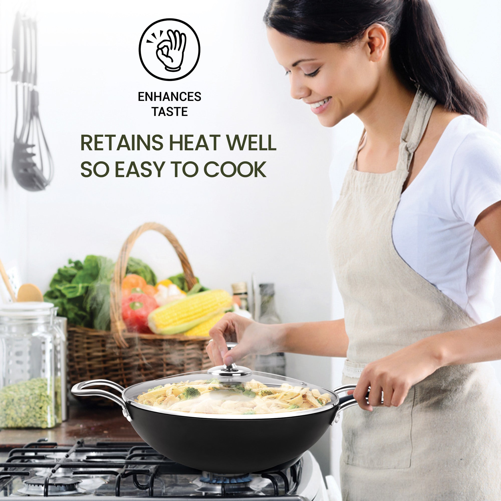 Non Stick Iron Kadhai (Milton Procook) – Black - view 6