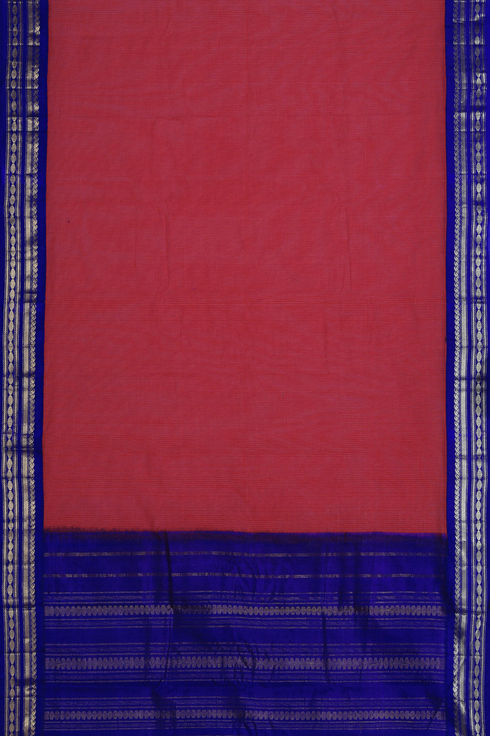 Kalanjali Gadwal Cotton Fuchsia-Pink Saree – Women's - view 3