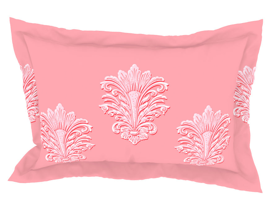 Spaces India Floral Pale Rosette - Pink 100% Cotton Double Bedsheet - Queens Garden By Spaces - view 5