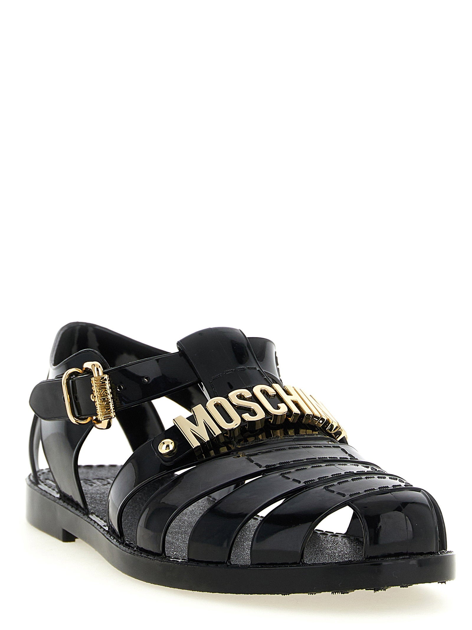 Moschino Jelly Sandals With Lettering Logo – 100% pvc - view 2