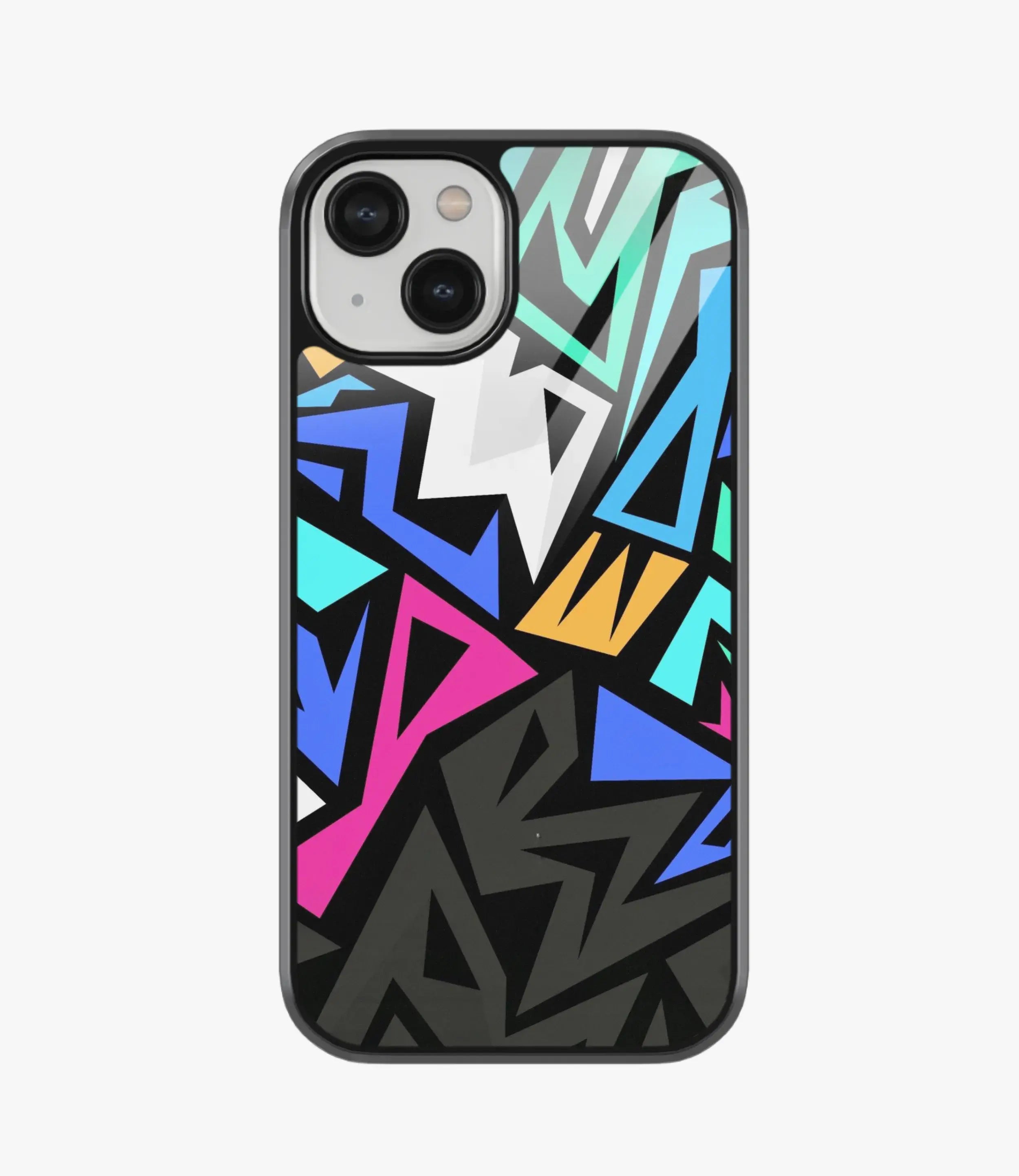 The Case Company Abstract Colorful Geometric Pattern Glass Case