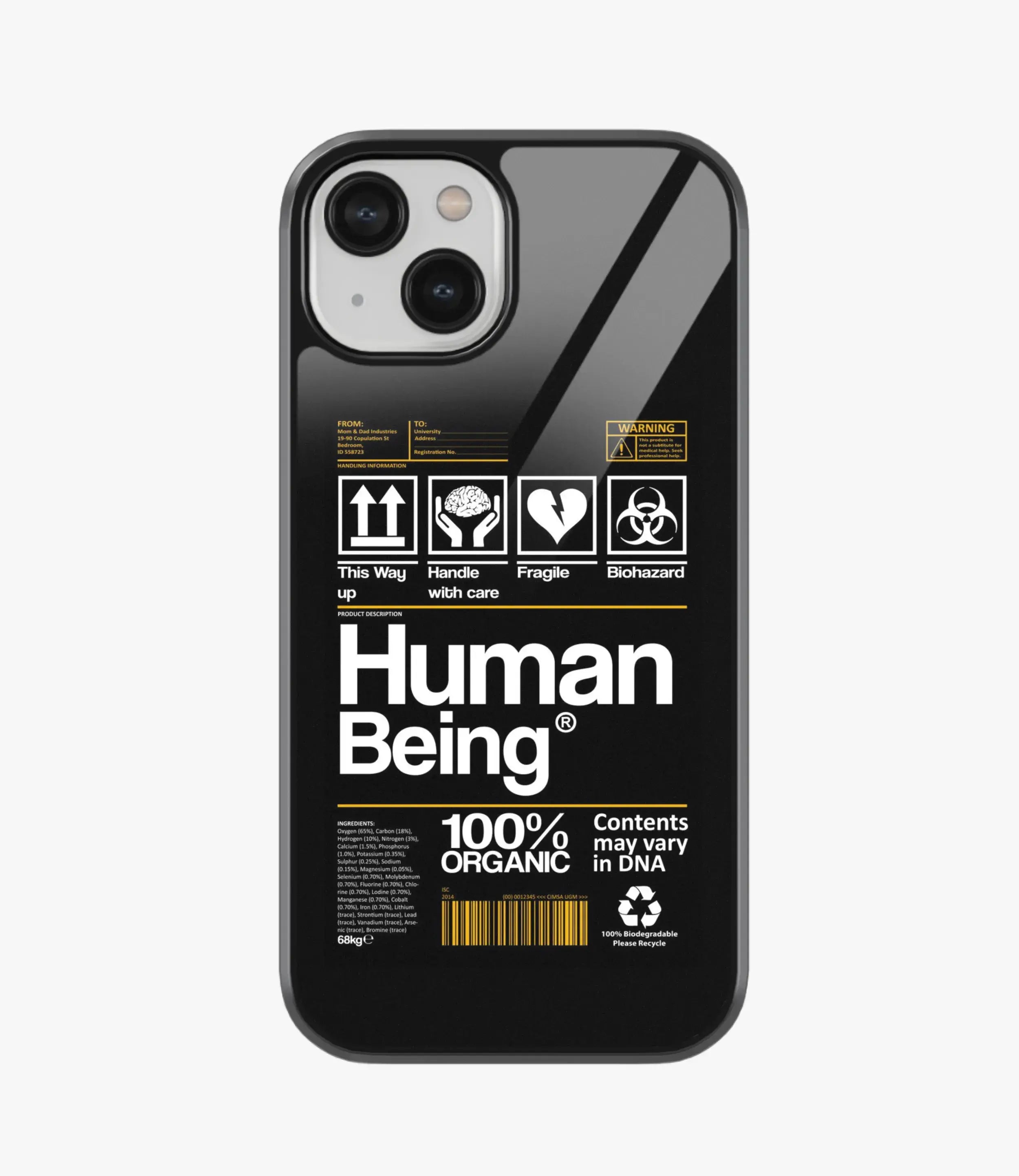 The Case Company Organic Human Being Glass Phone Case