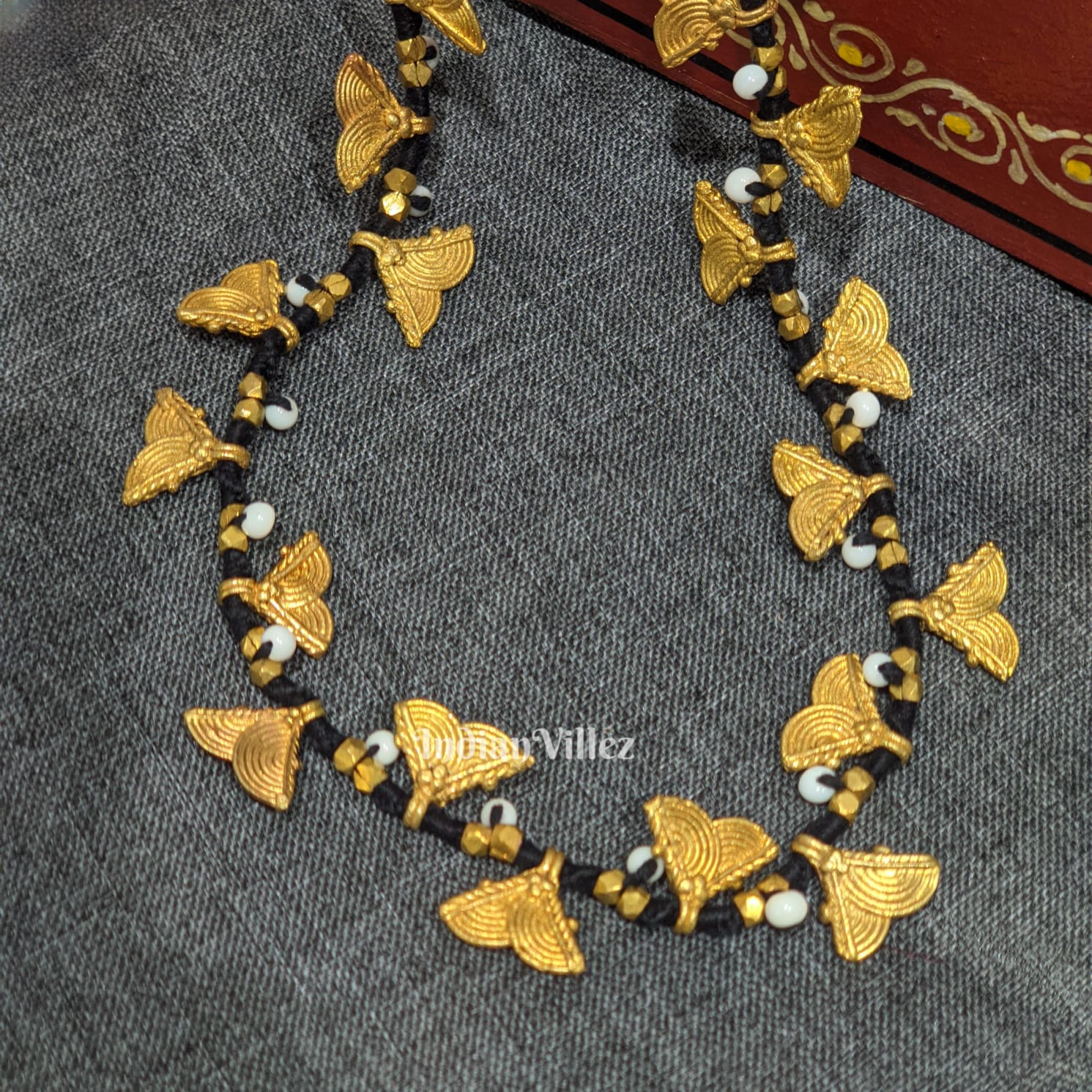 IndianVillèz Handmade Dhokra Tribal Necklace