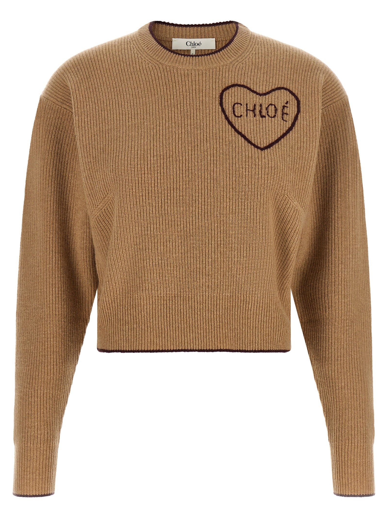 Chloé Heart Intarsia Sweater – 70% wool 30% cachemire
