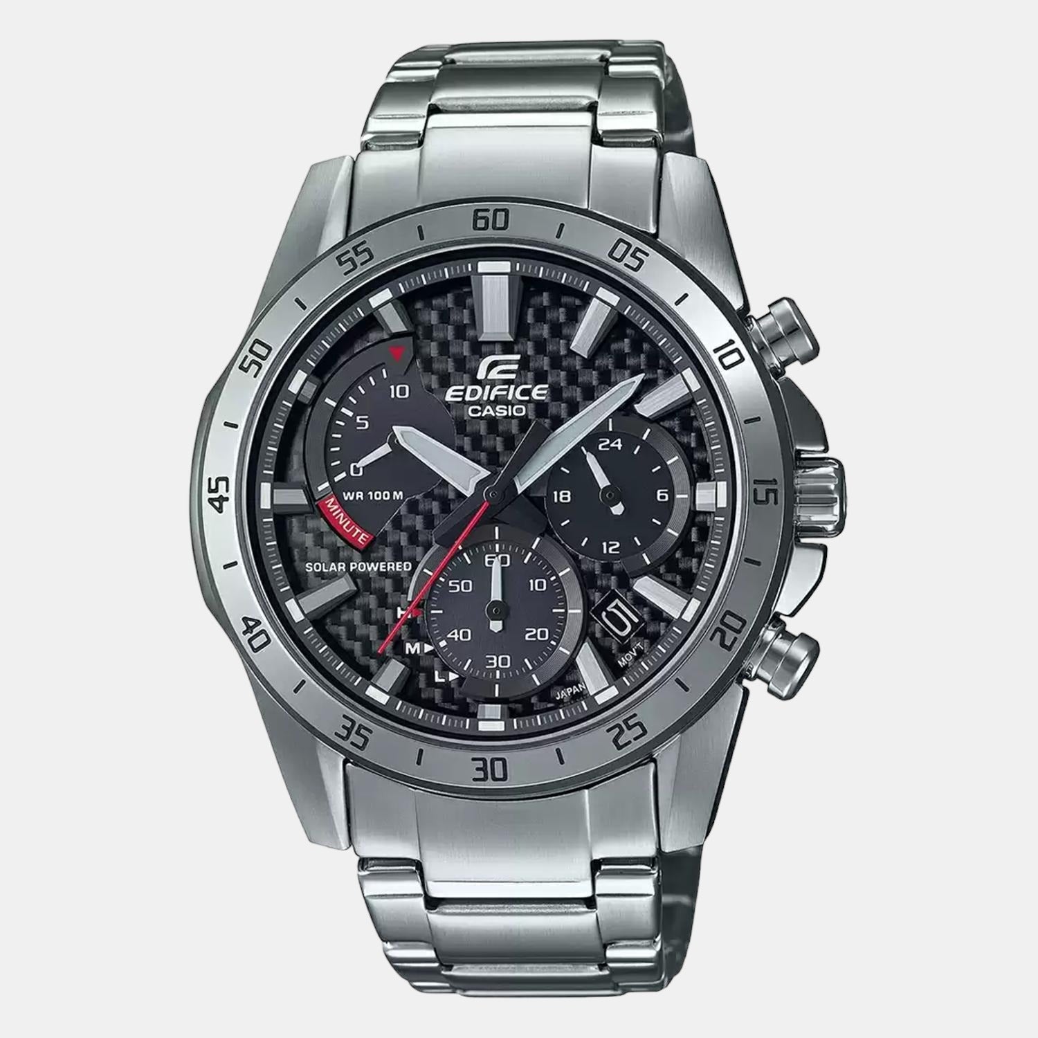 Casio Edifice Men Quartz Black Dial Chronograph Stainless Steel Watch EX532 - view 2