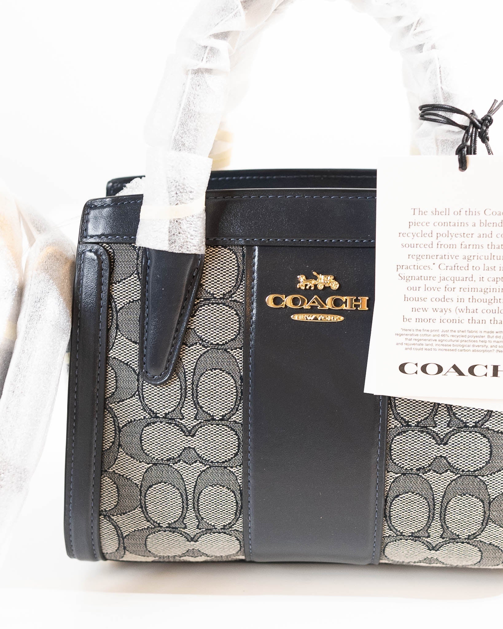 Coach Andrea Carryall Bag In Signature Jacquard- Midnight Navy -DS - view 2