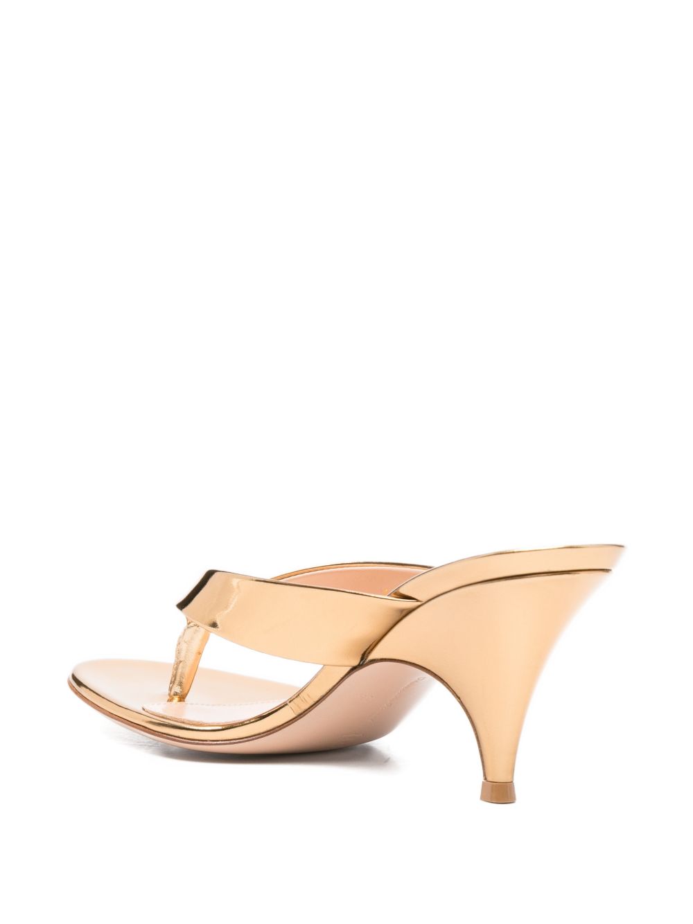 Gianvito Rossi Gianvito Sofia Thong 70 mirrored-leather sandals - view 3