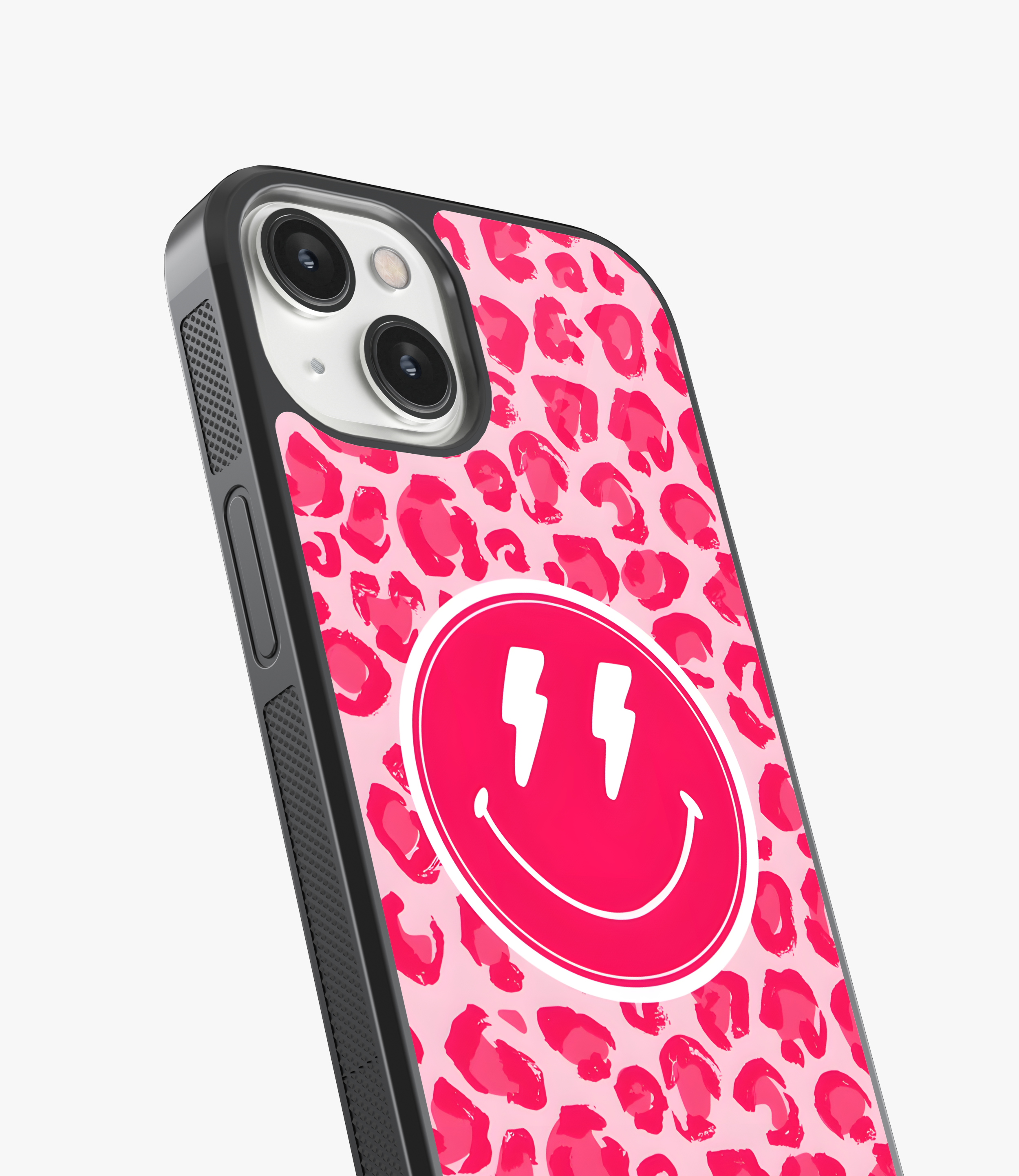 The Case Company Pink Leopard Smiley Glass Phone Case - view 2