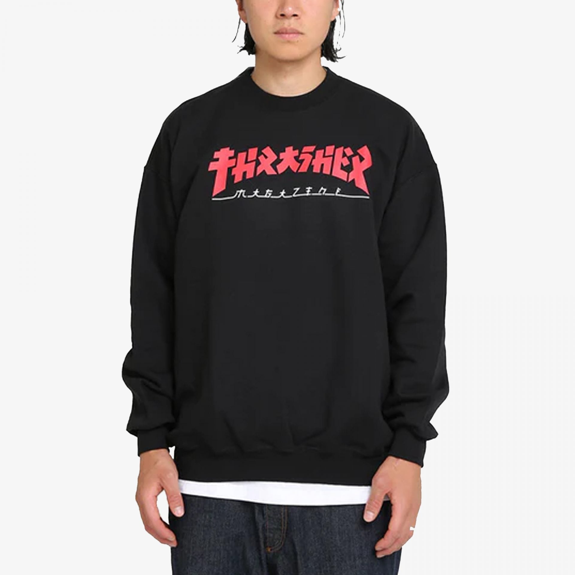 Thrasher | GODZILLA CREWNECK { BLACK - view 4