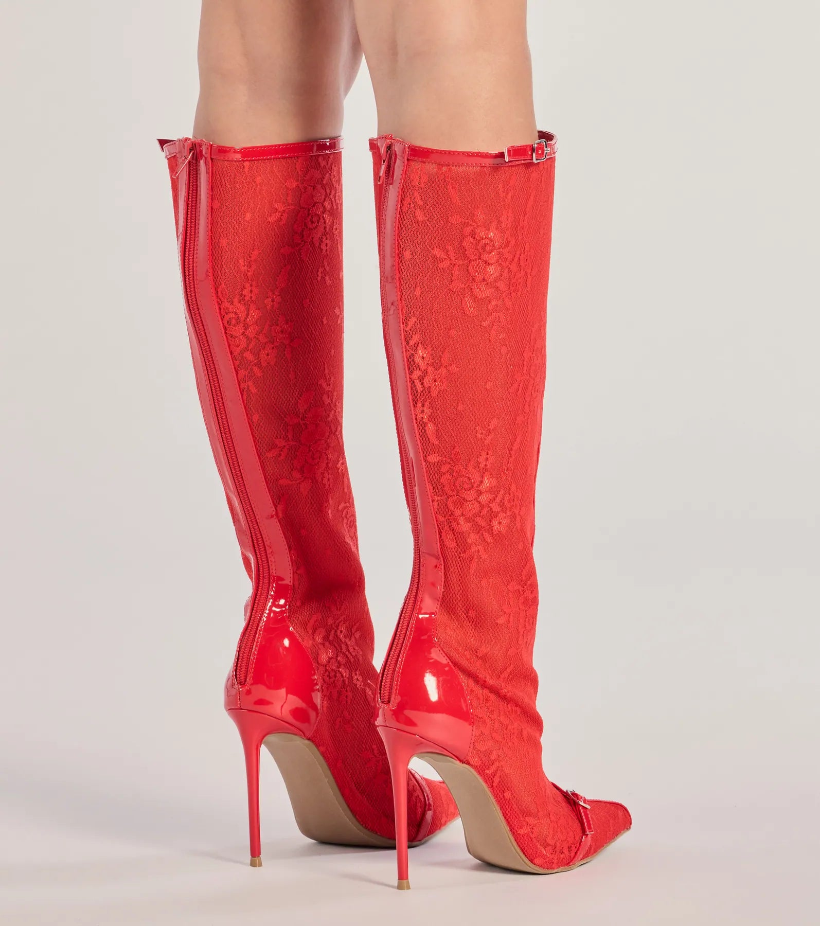 Windsor Sultry Strut Sheer Lace Under-The-Knee Boots - view 8
