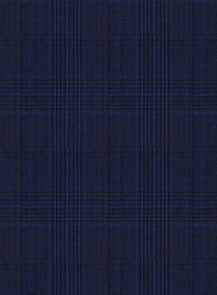 StudioSuits Napolean Xina Tartan Blue Wool Suit - view 7