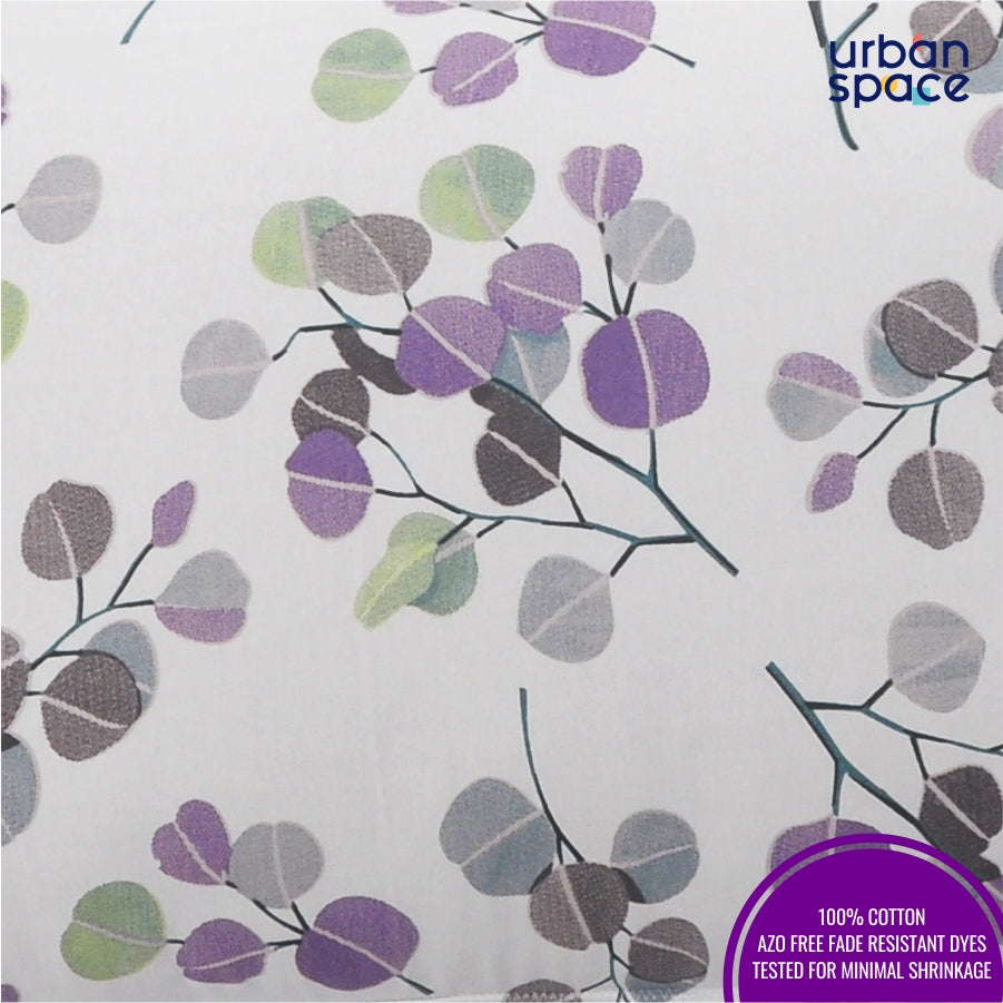 Urban Space -Home Furnishing Store Fitted King Size Cotton Bedsheet - Fall Trees Purple - view 5