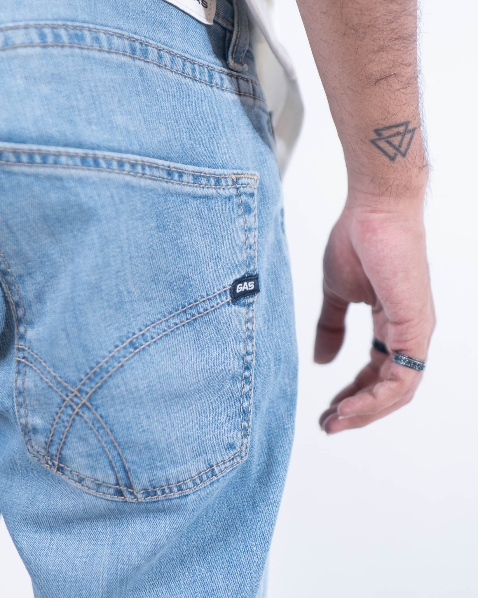 GAS Straight Fit Mid-rise Denim - light Blue - view 4