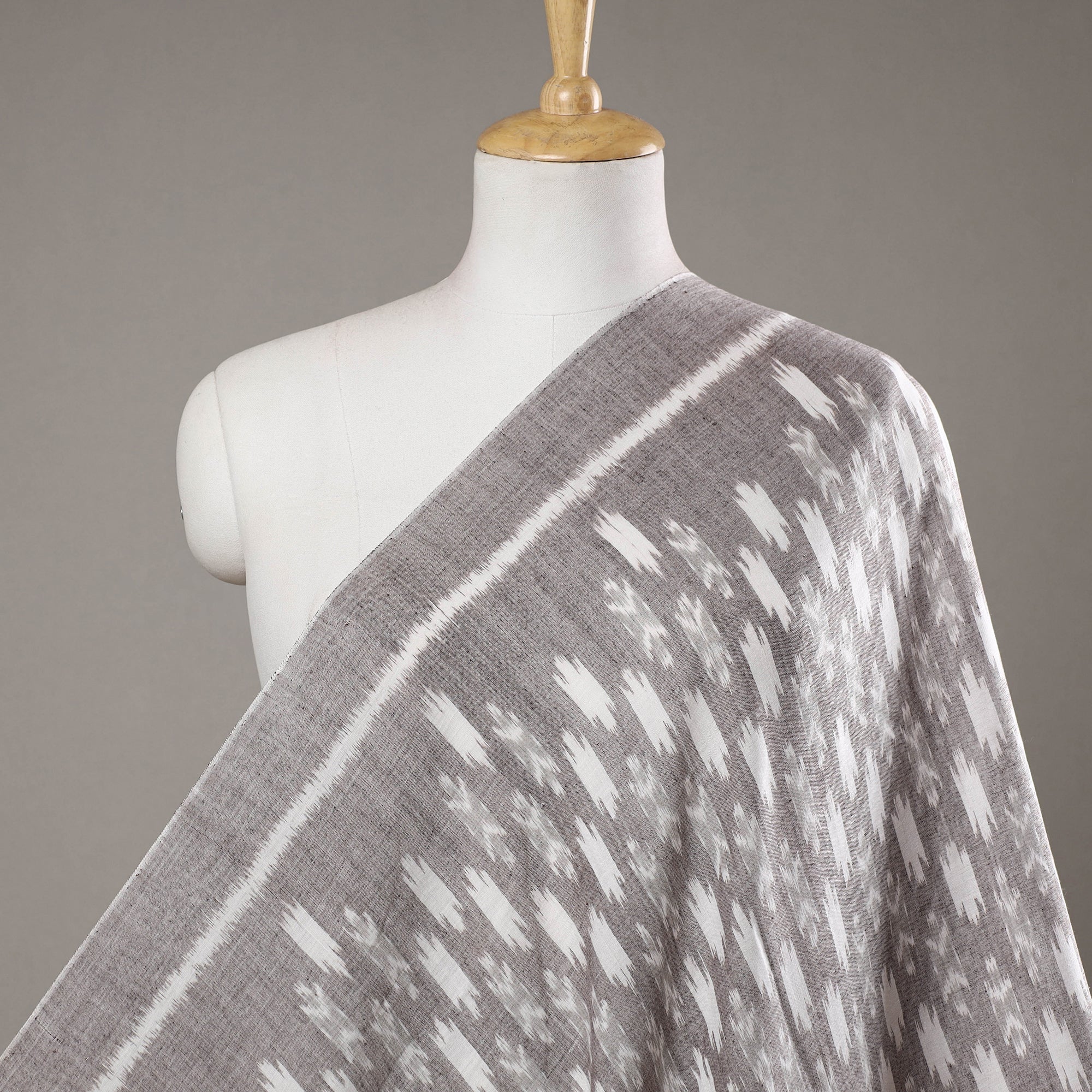 ASHOKA ASSEMBLE - CELEBRATING CRAFTS OF ODISHA Brown - Maniabandha Ikat Weave Handloom Cotton Fabric