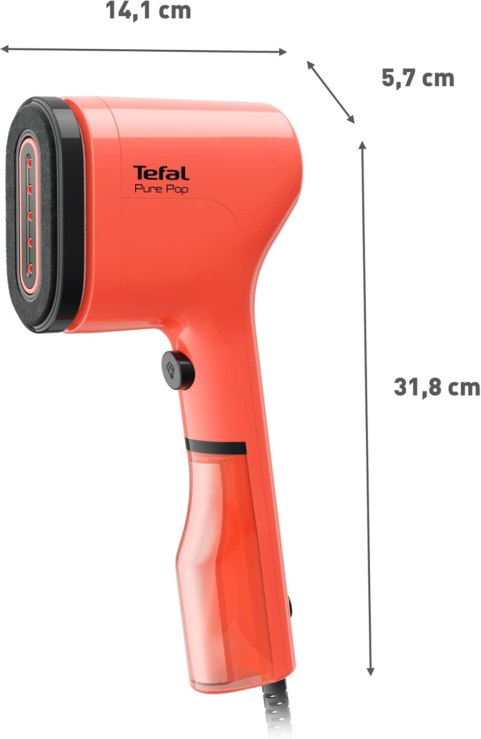 Tefal Pure Pop Slim Handheld Clothes Steamer, Travel Iron, Garment Steamer - view 4