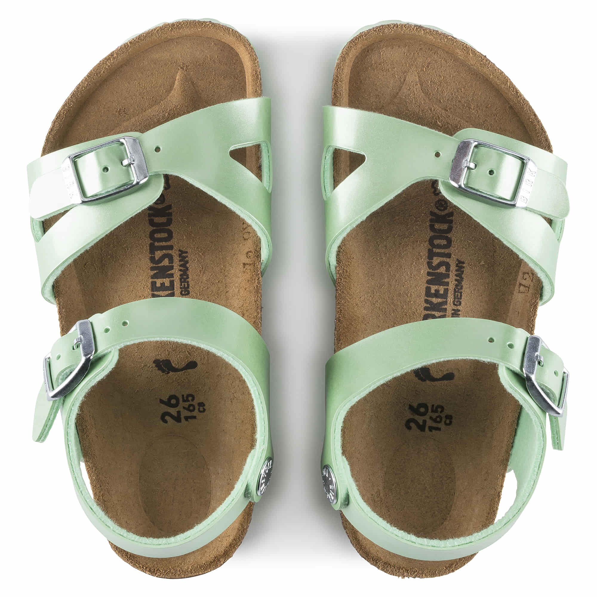 Birkenstock Rio Kids Birko-Flor – Green Green/Electric Metallic Mineral - view 2