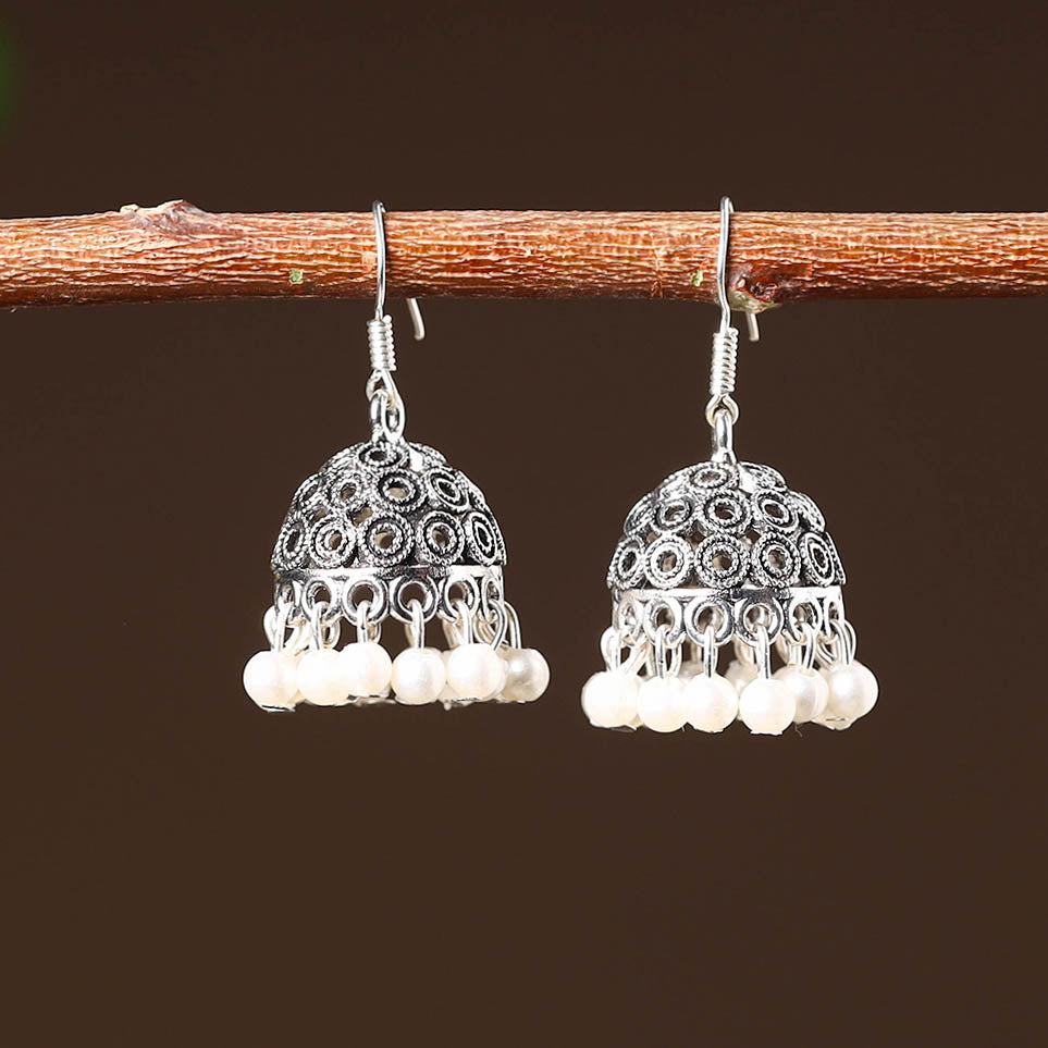 JALPARI Aarushi Handcrafted GS Beaded Jhumki Earrings - view 2