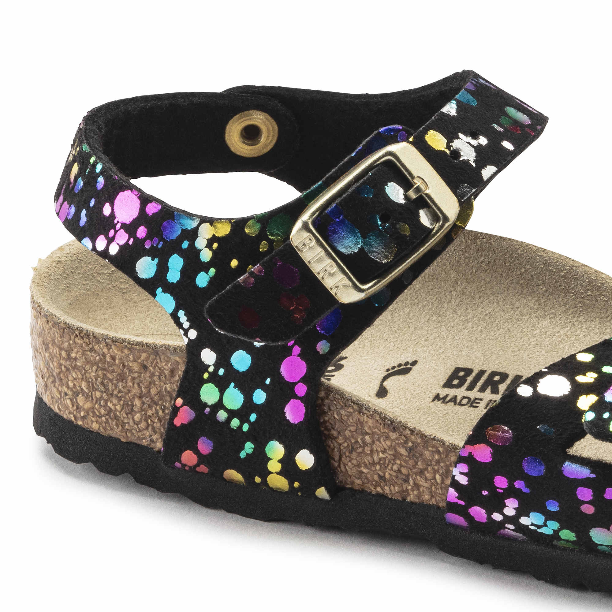 Birkenstock Rio Kids Micro Fibre – Black Black/Confetti - view 5