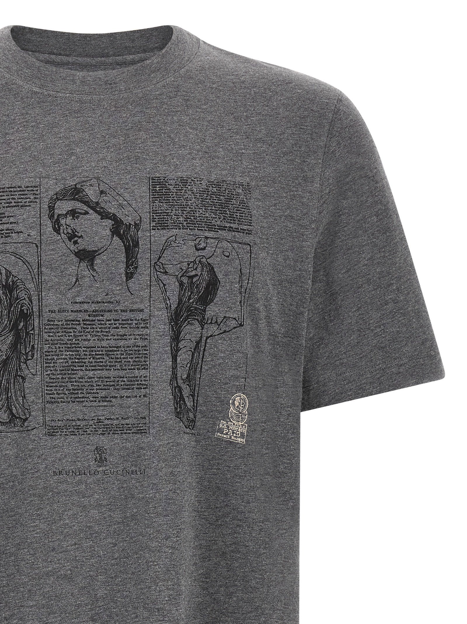 Brunello Cucinelli Partenone T-shirt – 100% cotton - view 3