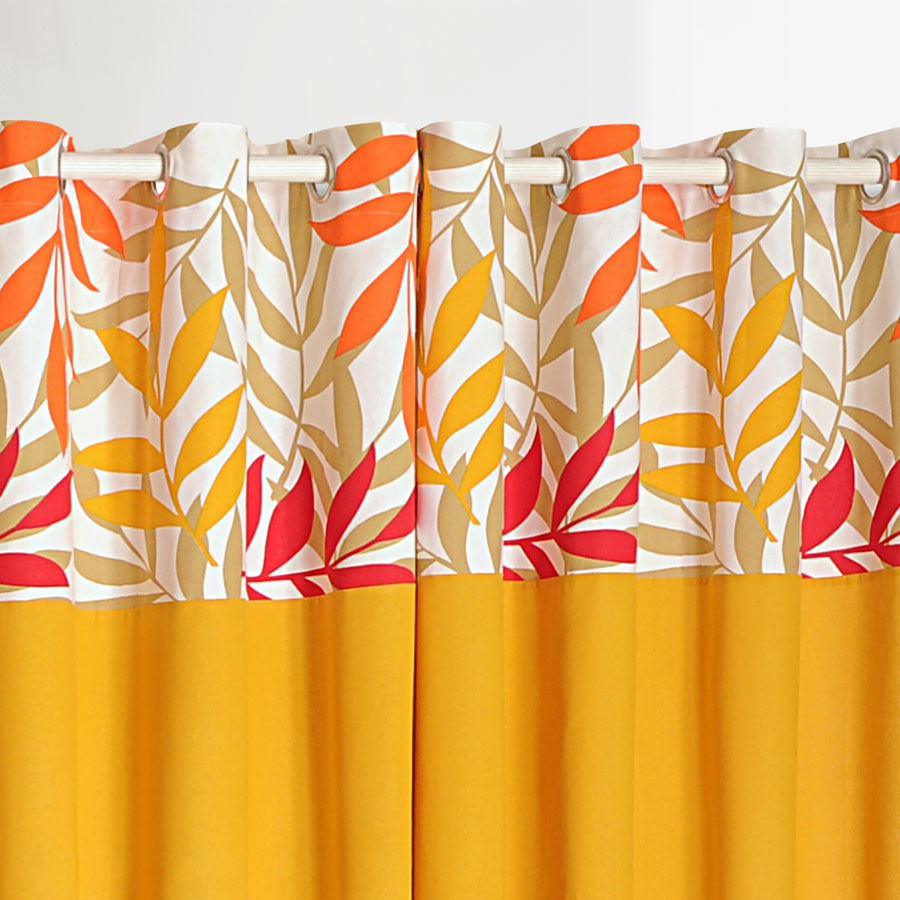 Swayam India Warm Yellow Solid Curtains – 5904