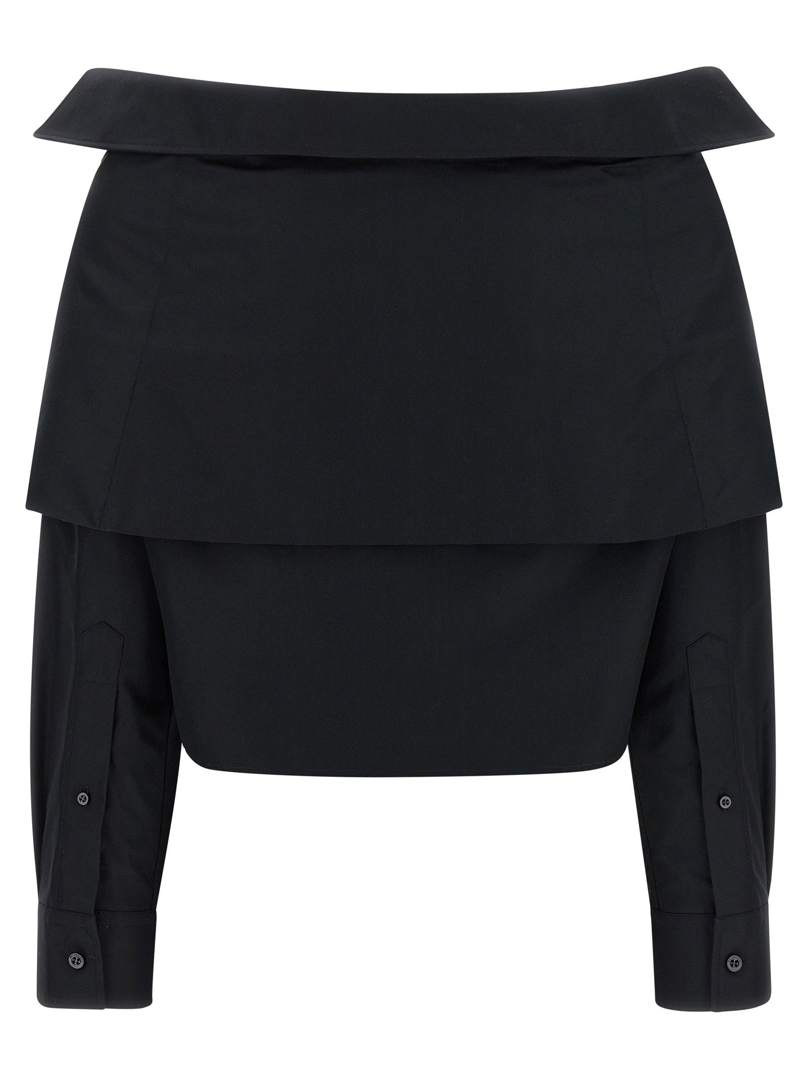 Balenciaga Crop Shirt Off The Shoulder – 100% cotton - view 2