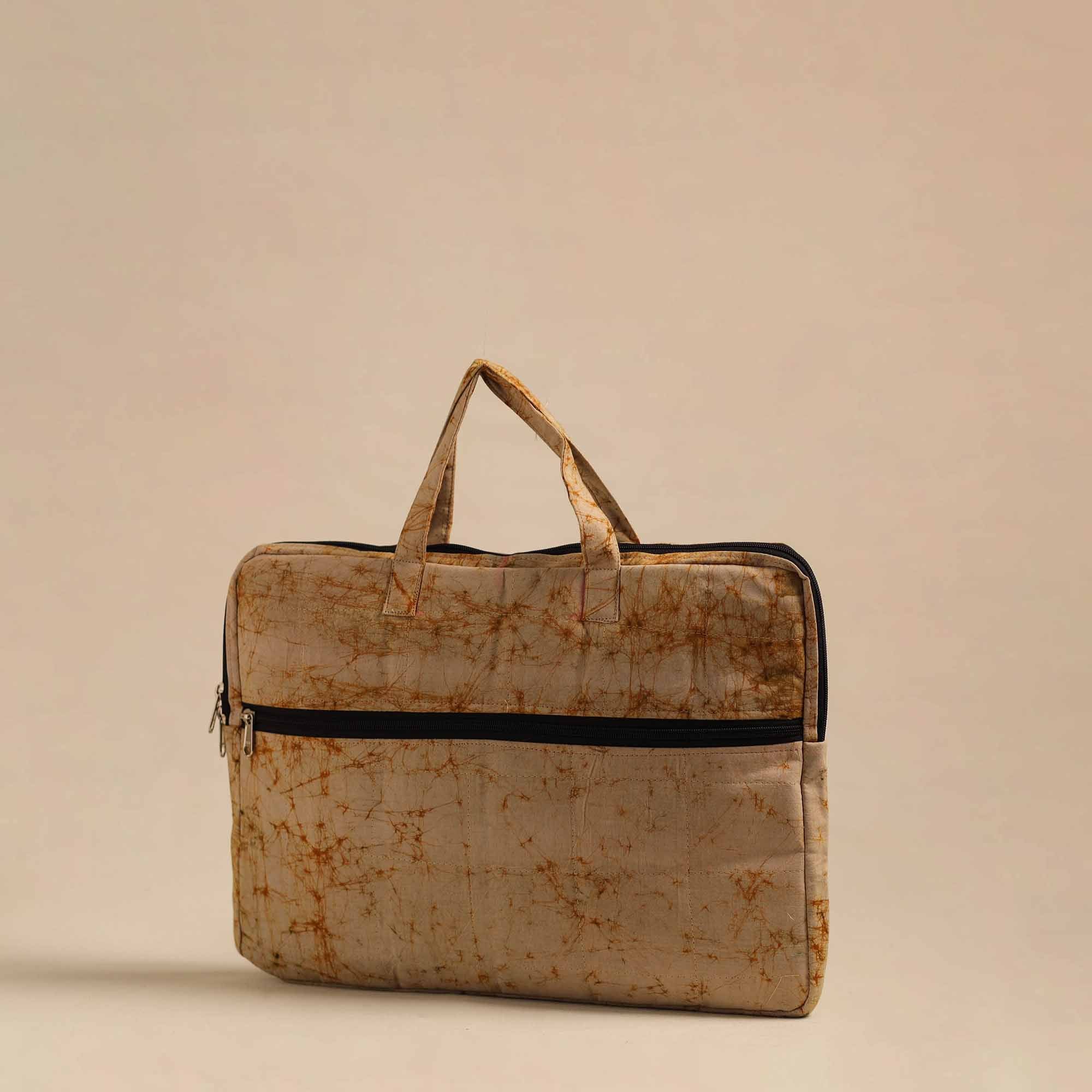 NOORI BAZAR Beige - Handmade Quilted Cotton Laptop Bag 41 - view 2