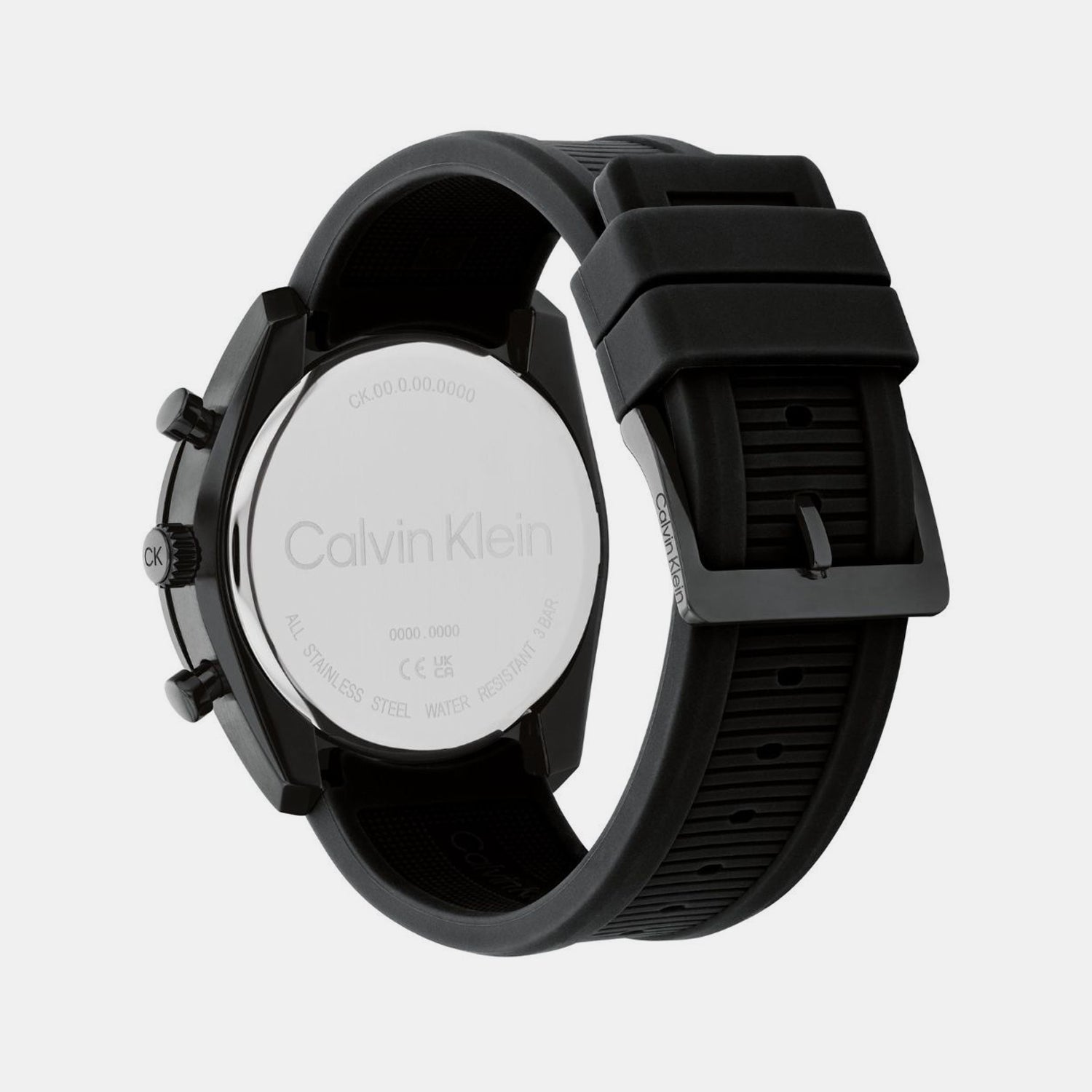 Calvin Klein Ck Flex Men Quartz Black Dial Chronograph Silicone Watch 25200467 - view 3
