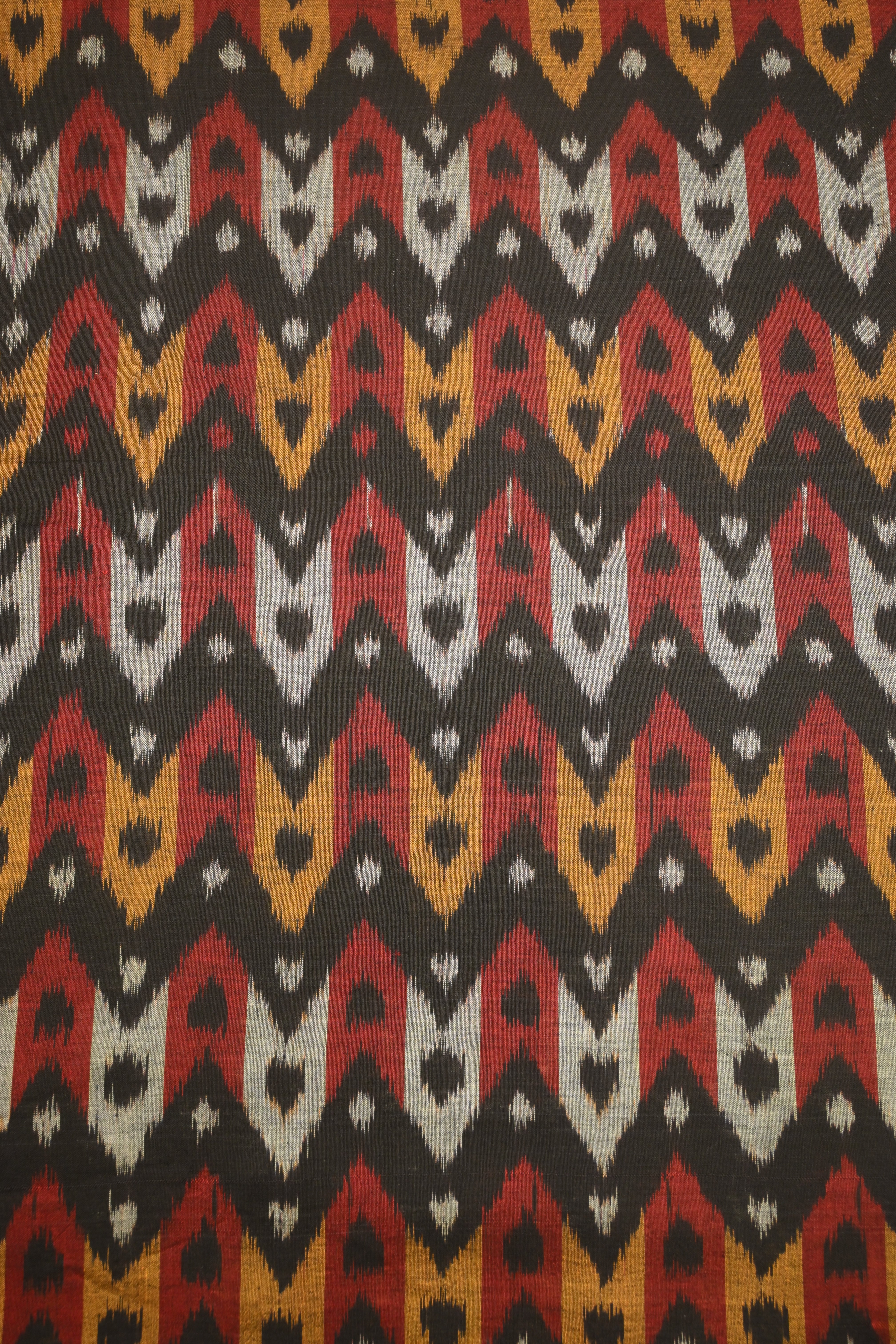 IndianVillèz Black with Multicolour Sambalpuri Ikat Cotton Fabric - view 2