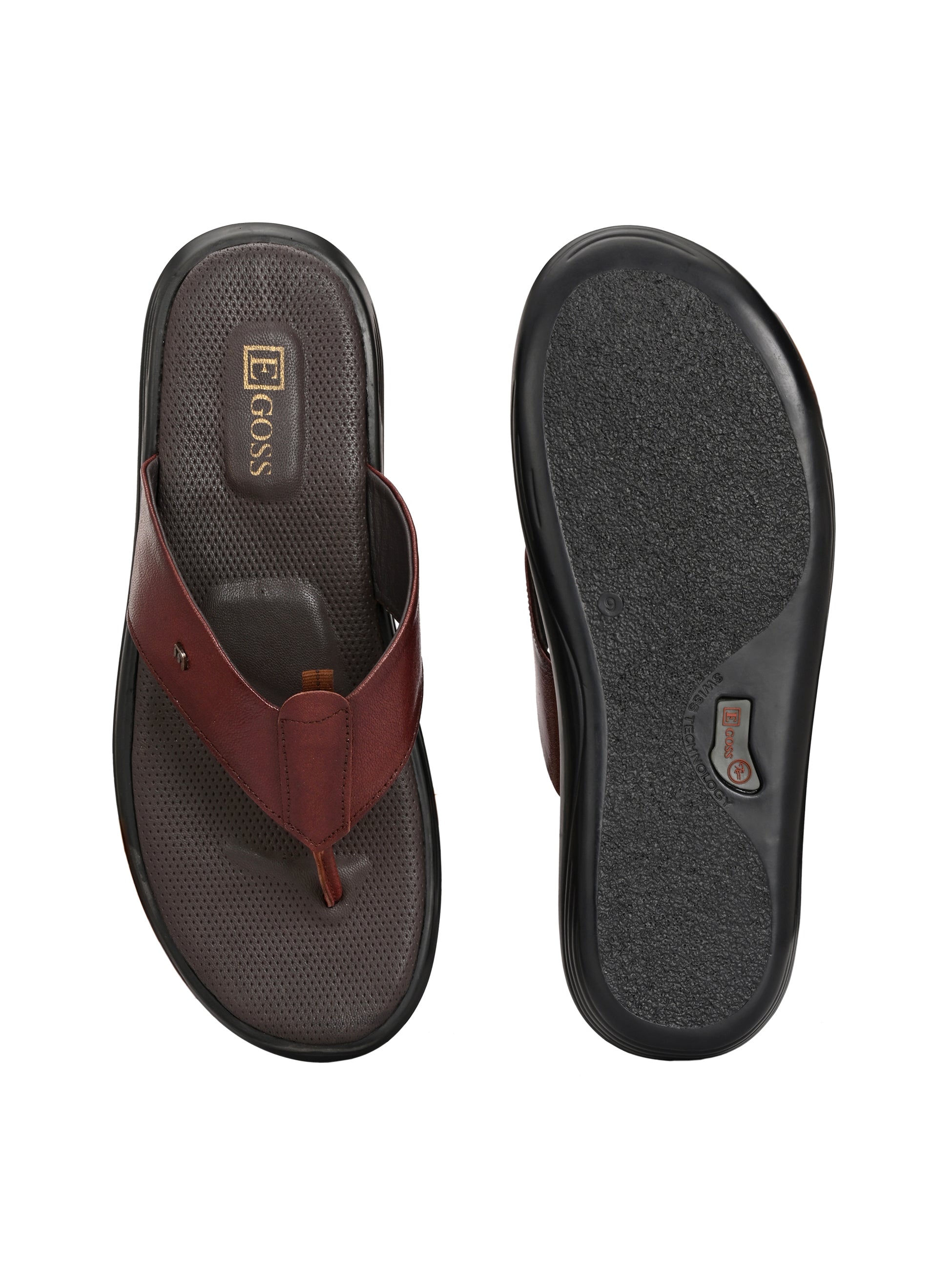 Egoss Shoes Egoss Leather Slippers For Men - view 9