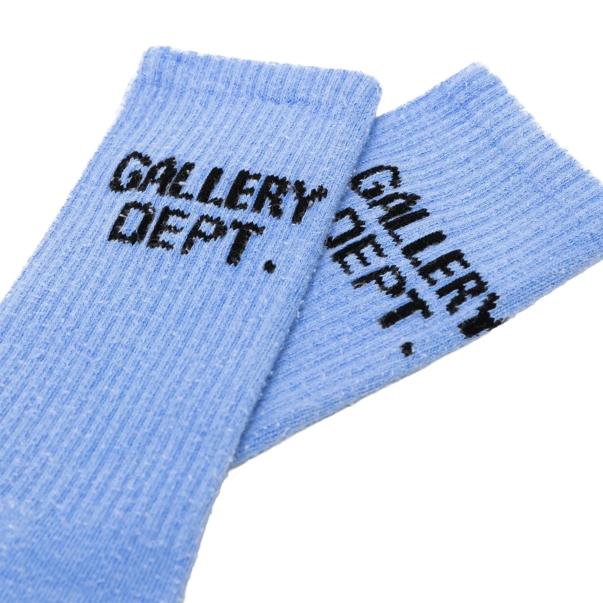 Gallery Dept. Clean Logo Intarsia Knit Blue Socks - view 2
