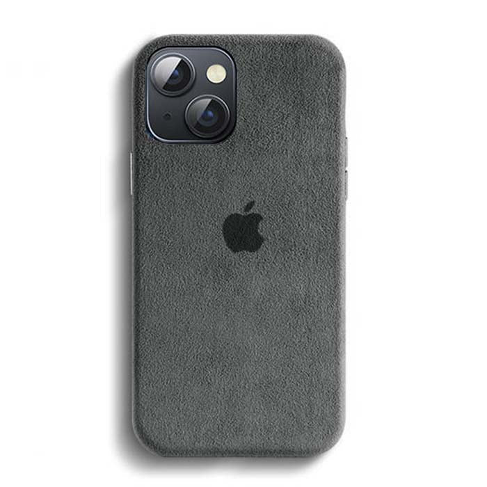 KShop iPhone 14 Plus Alcantara Case - Charcoal Black