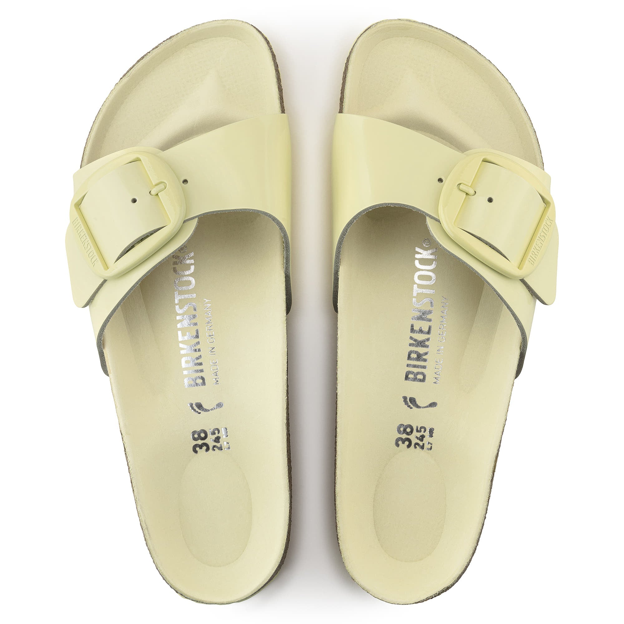 Birkenstock Madrid Big Buckle Natural Leather Patent - view 2