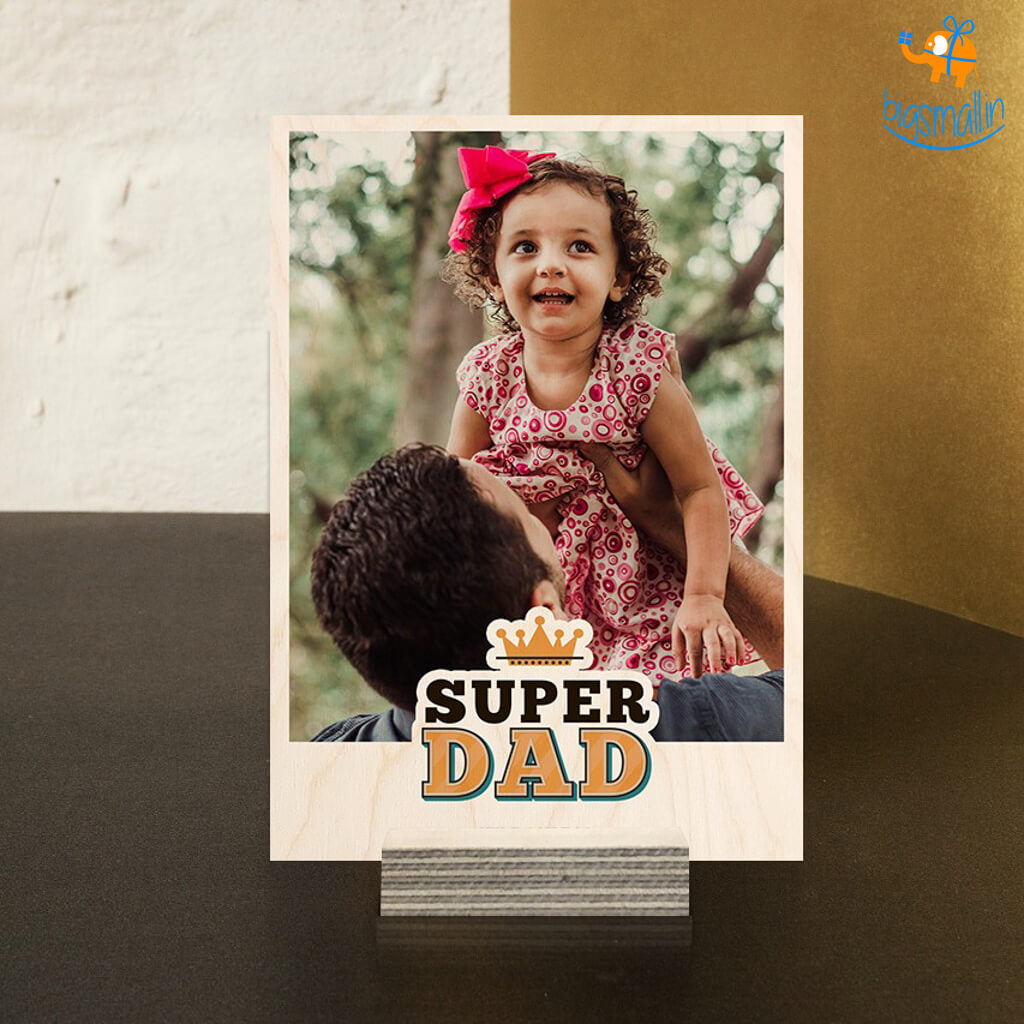 Chitra Chaya Super Dad Personalized Wooden Print Frame - view 4