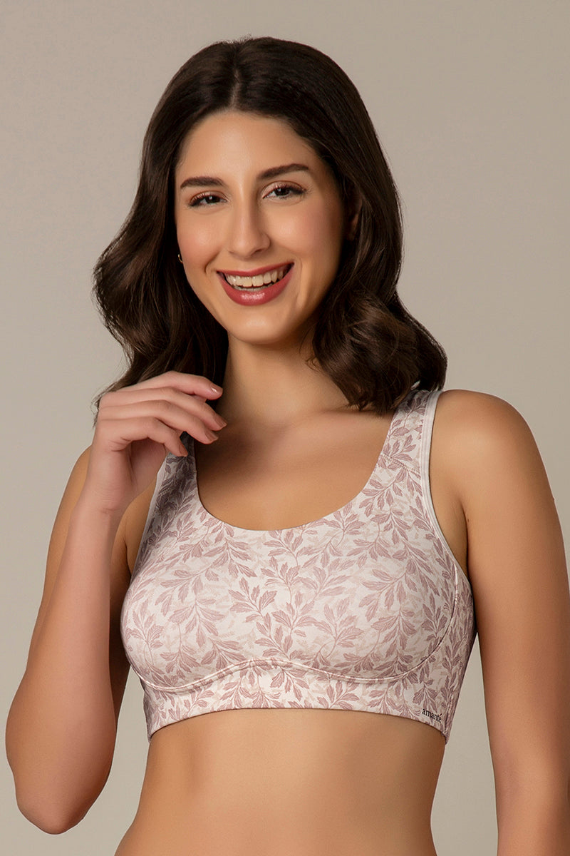 Amante All Day Lounge Solid Non Padded Non-Wired Bra - Henrietta Floral Print