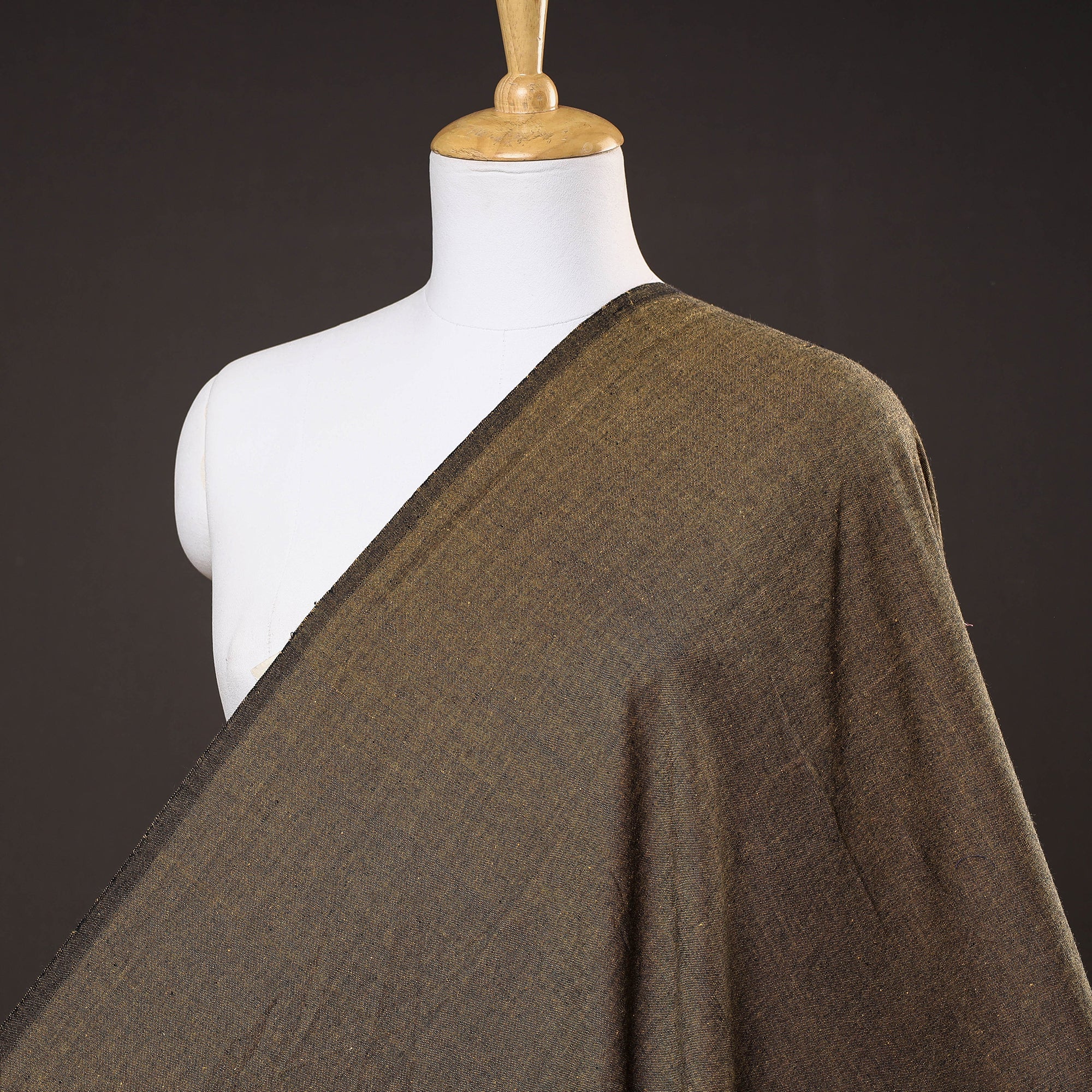 AHA VASTRA HANDLOOM Brown - Jhiri Pure Handloom Cotton Fabric