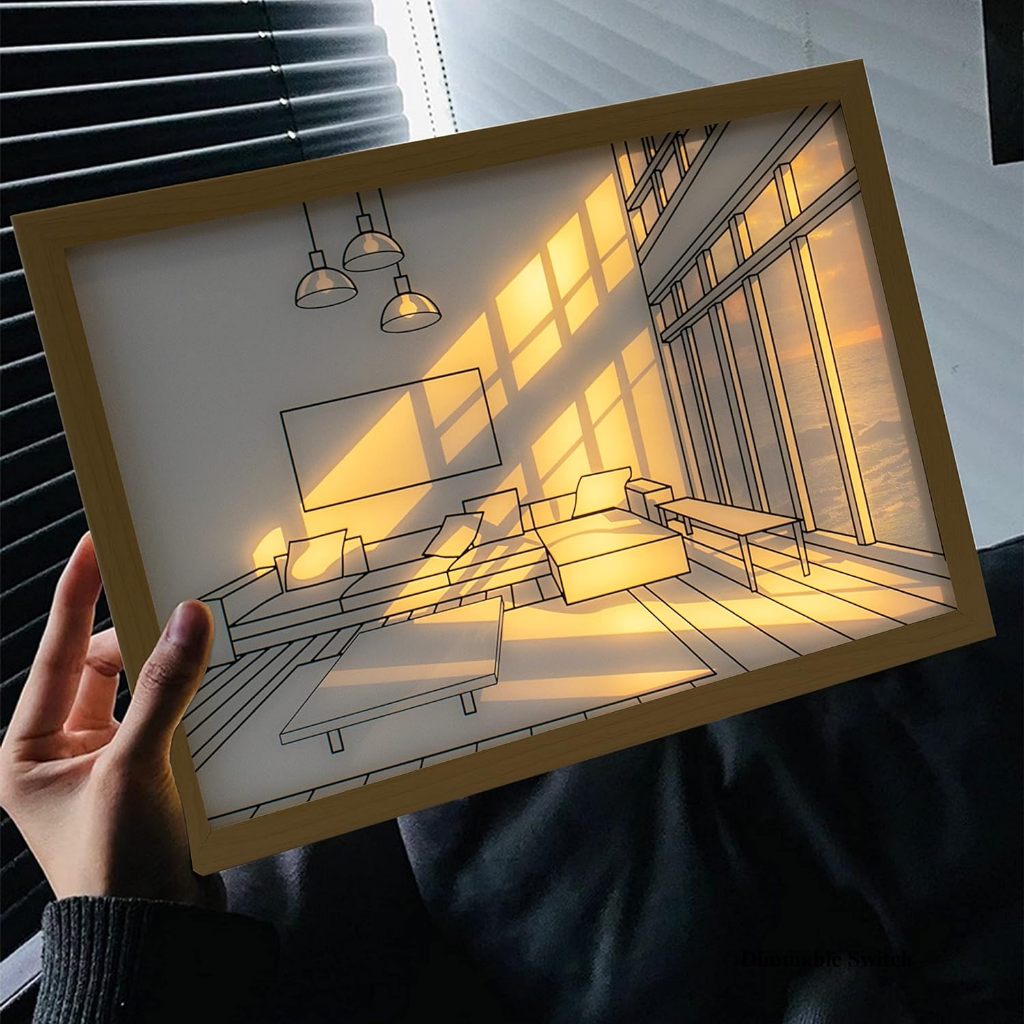 Catterton 3D LED Painting Wooden Photo Frame