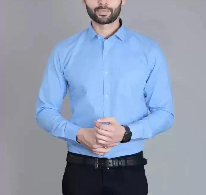 BlackTree Combo of 3 Cotton Shirt for Man (Pink, Sky Blue and White) - view 2