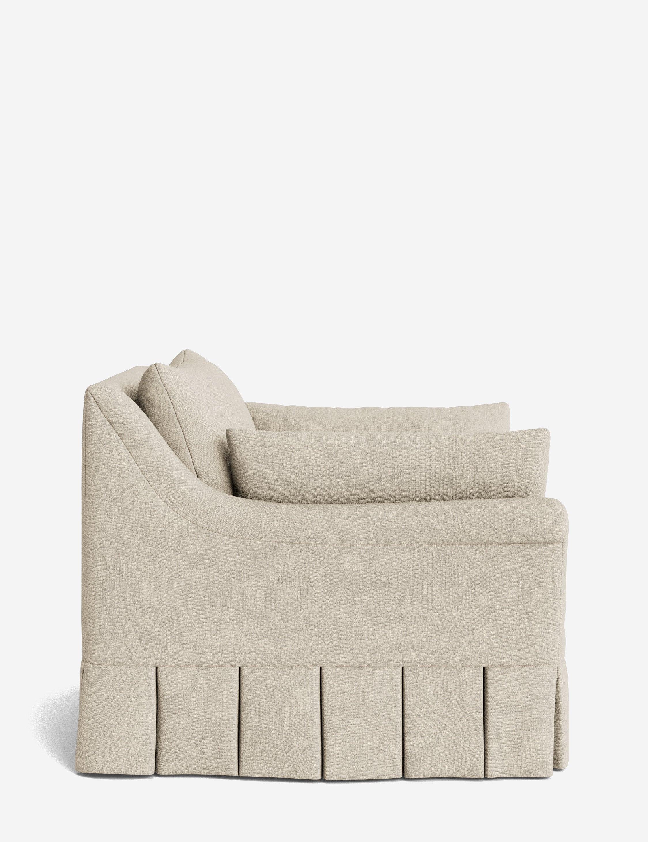 Lulu and Georgia Portola Rolled Arm Luxe Depth Pleated Chair - view 179