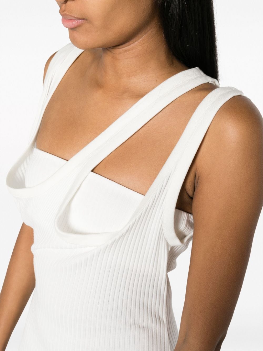 The Attico Ribbed jersey midi dress - Runway – Cotton 100% - view 2