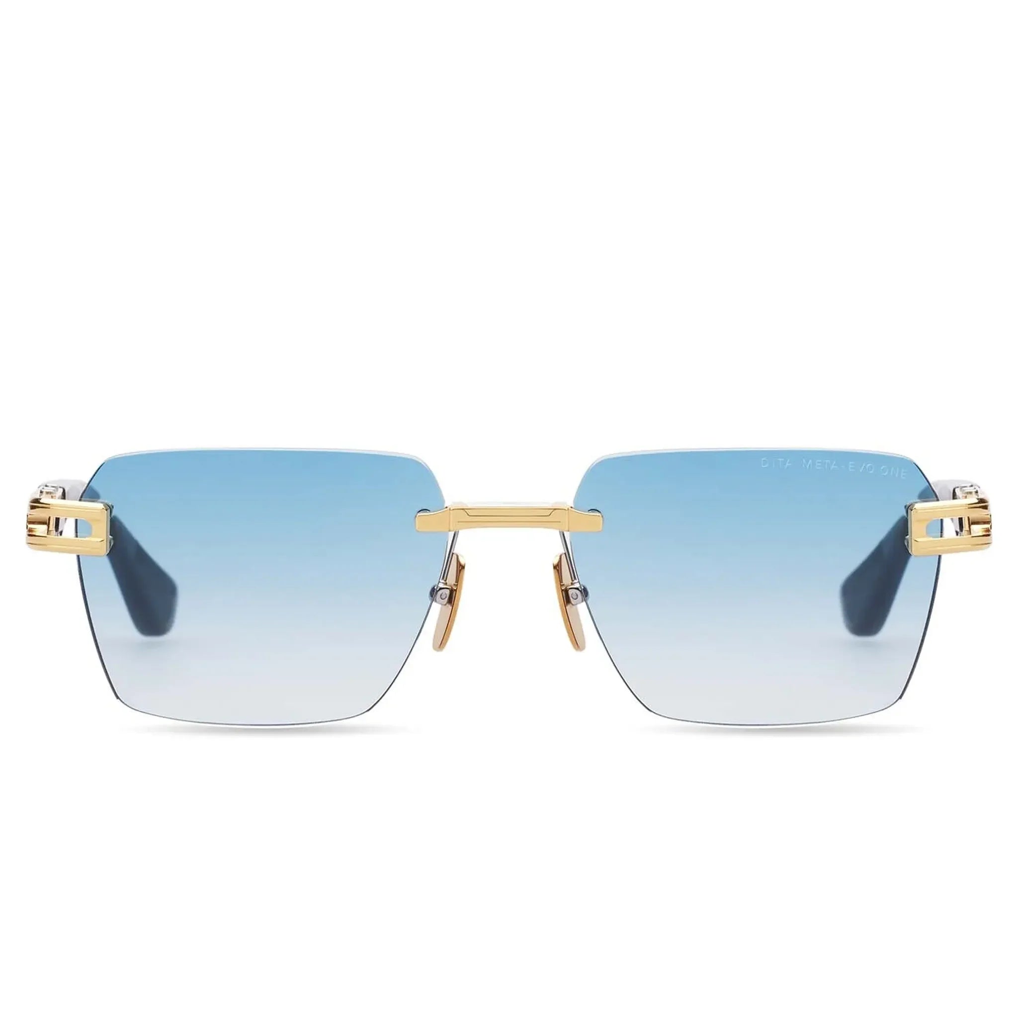 Dita Eyewear Dita Meta-EVO DTS147-A-03 Blue Gold Rimless Sunglasses