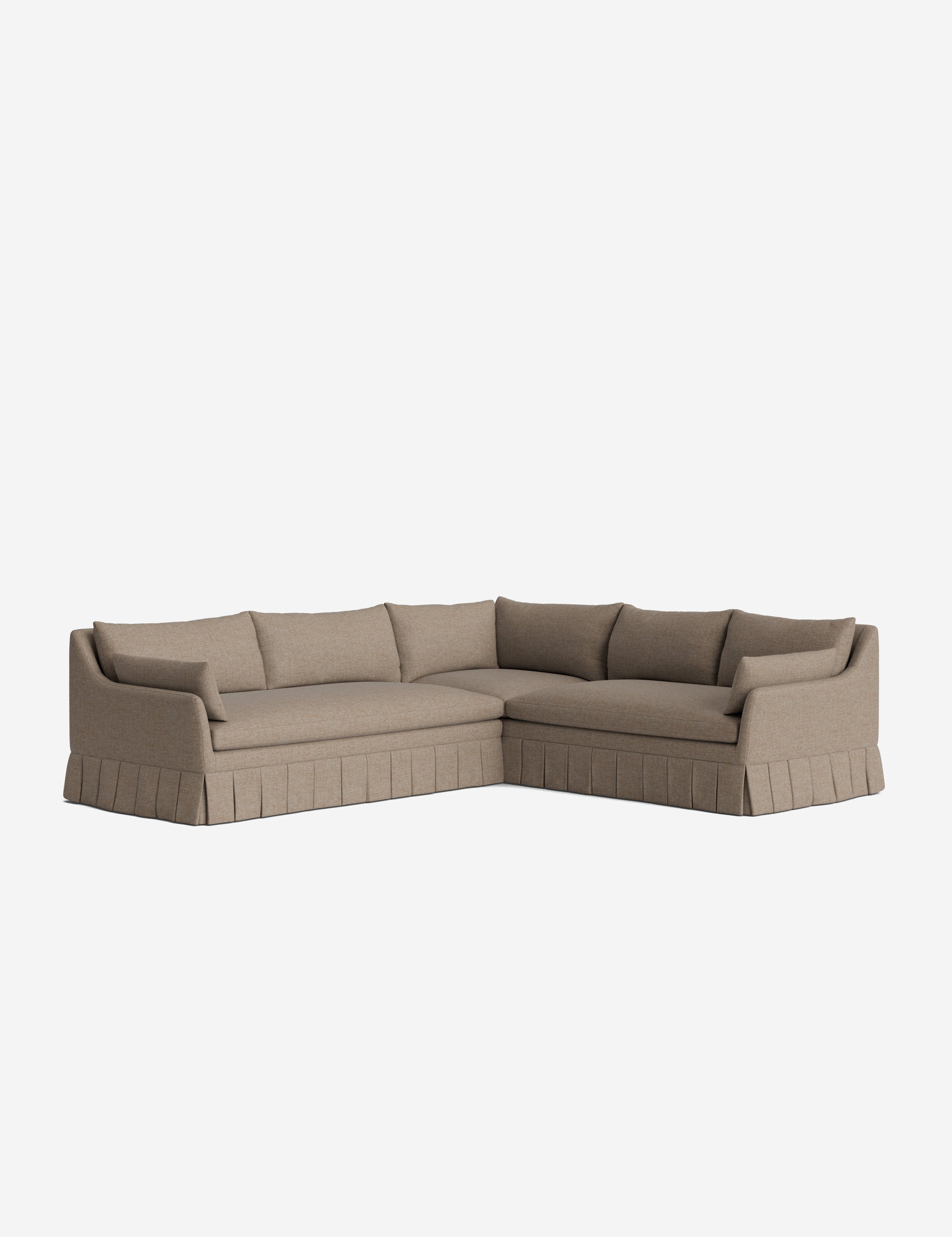 Lulu and Georgia Portola Luxe Depth Pleated Corner Sectional Sofa - view 30