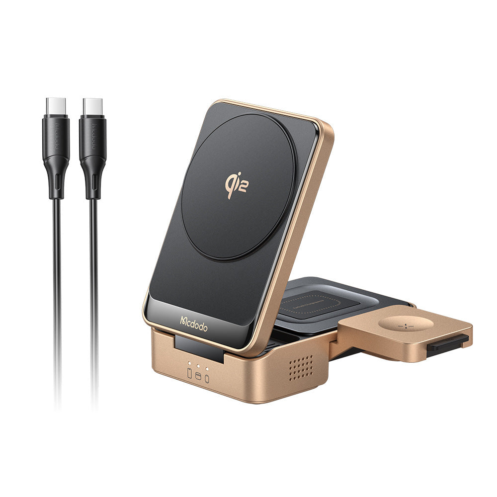Million Cases Macdodo 15W Three-In-One Foldable Magnetic Charging Station